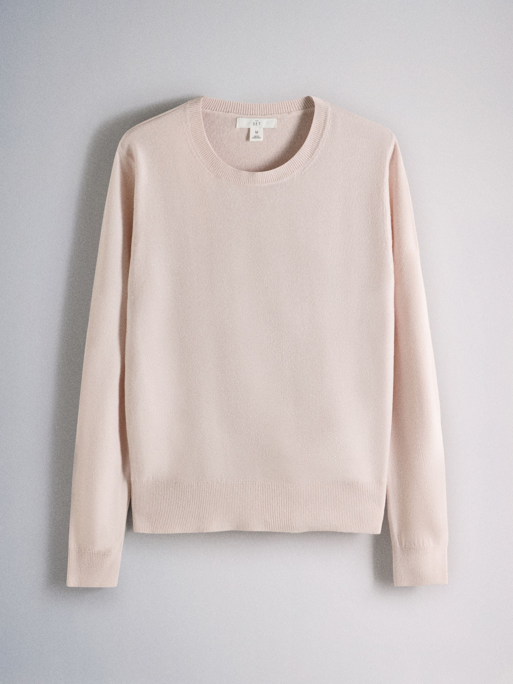 The Set 2 Pack Soft Knit Crew Neck Long Sleeve Jumpers - Mink Brown/Light Pink - Regular - SIP Still Life