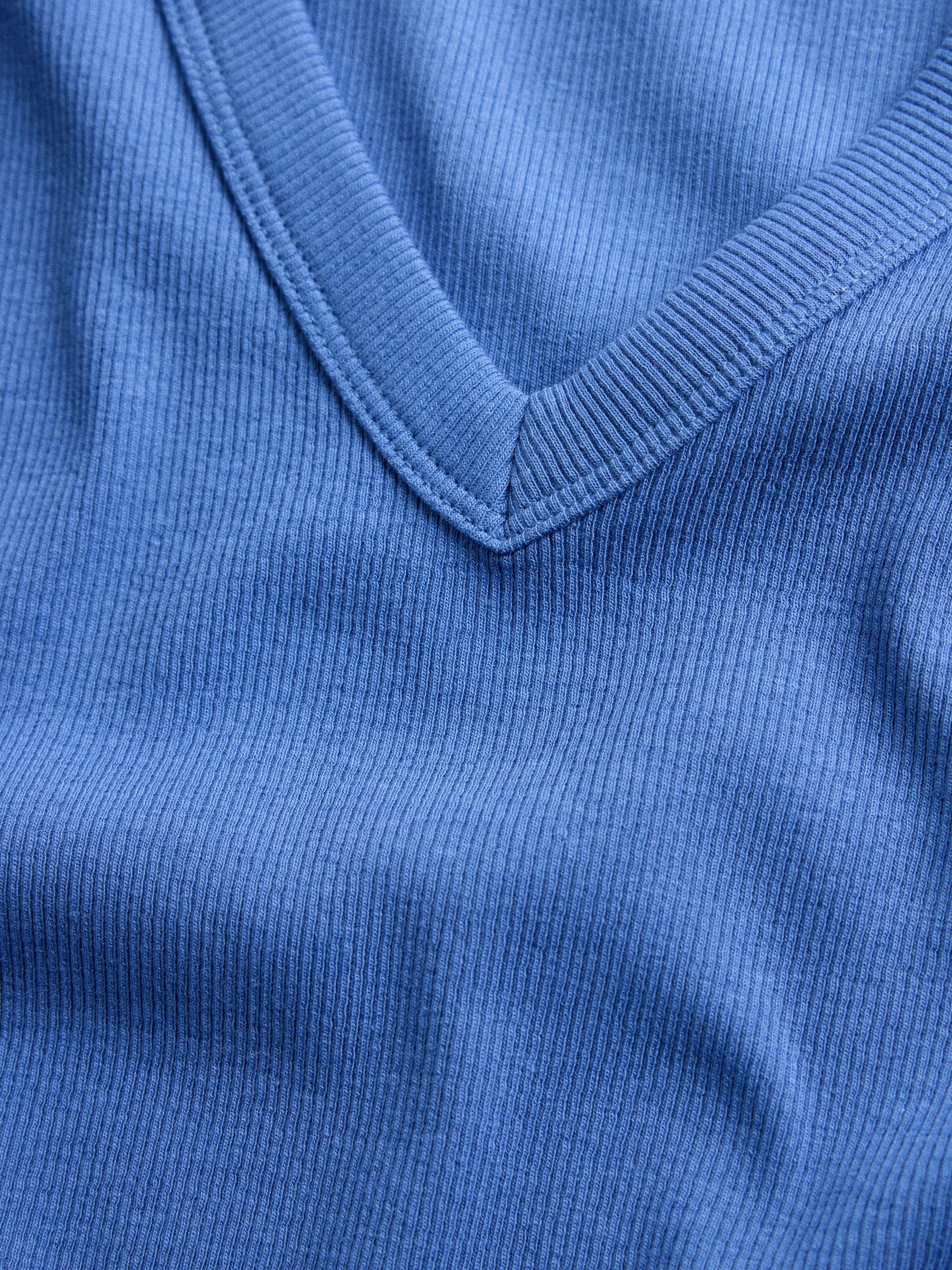 The Set 5 Pack V-Neck Ribbed Long Sleeve T-Shirts - Cobalt Blue/Black/Grey - Regular - SIP Still Life