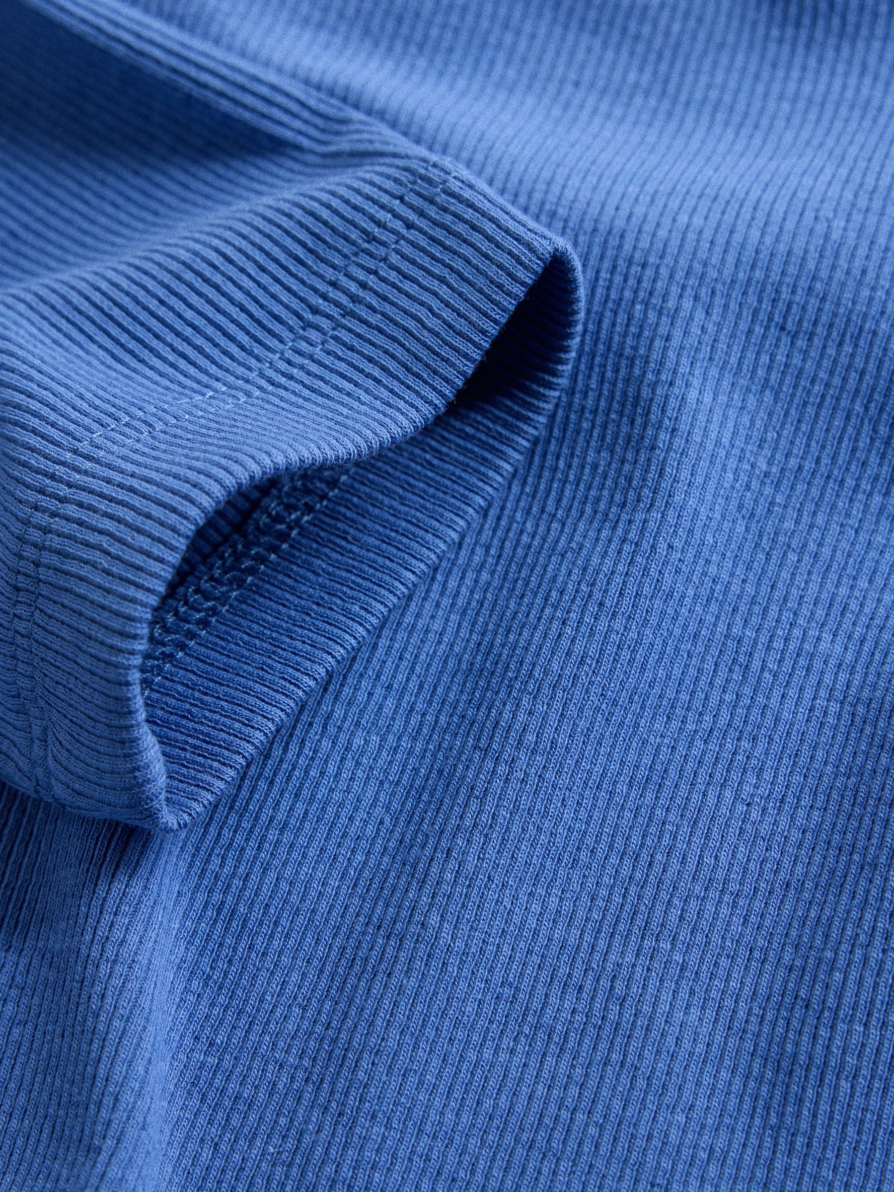 The Set 5 Pack V-Neck Ribbed Long Sleeve T-Shirts - Cobalt Blue/Black/Grey - Regular - SIP Still Life