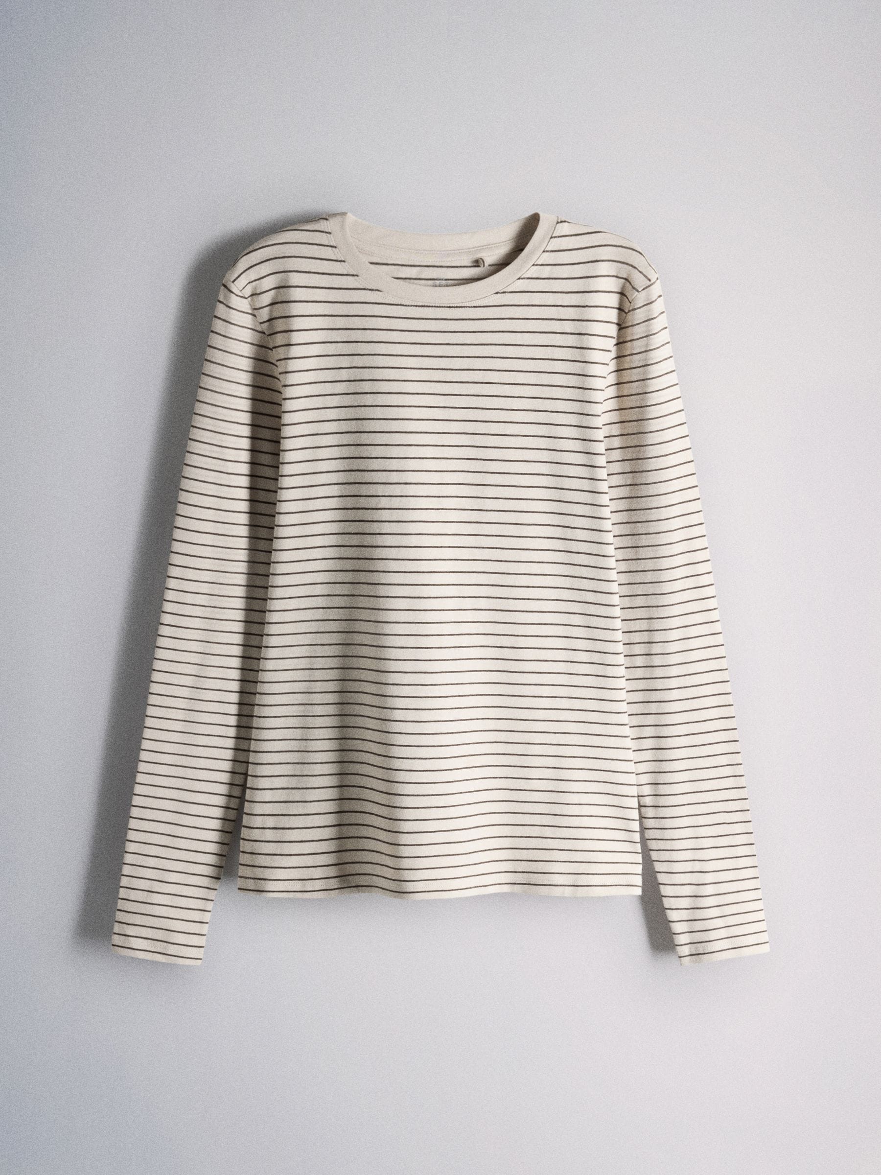 The Set 8 Pack Skinny Fit Crew Neck Long Sleeve T-Shirts - Black/Brown/Neutral/Taupe/White - Regular - SIP Still Life