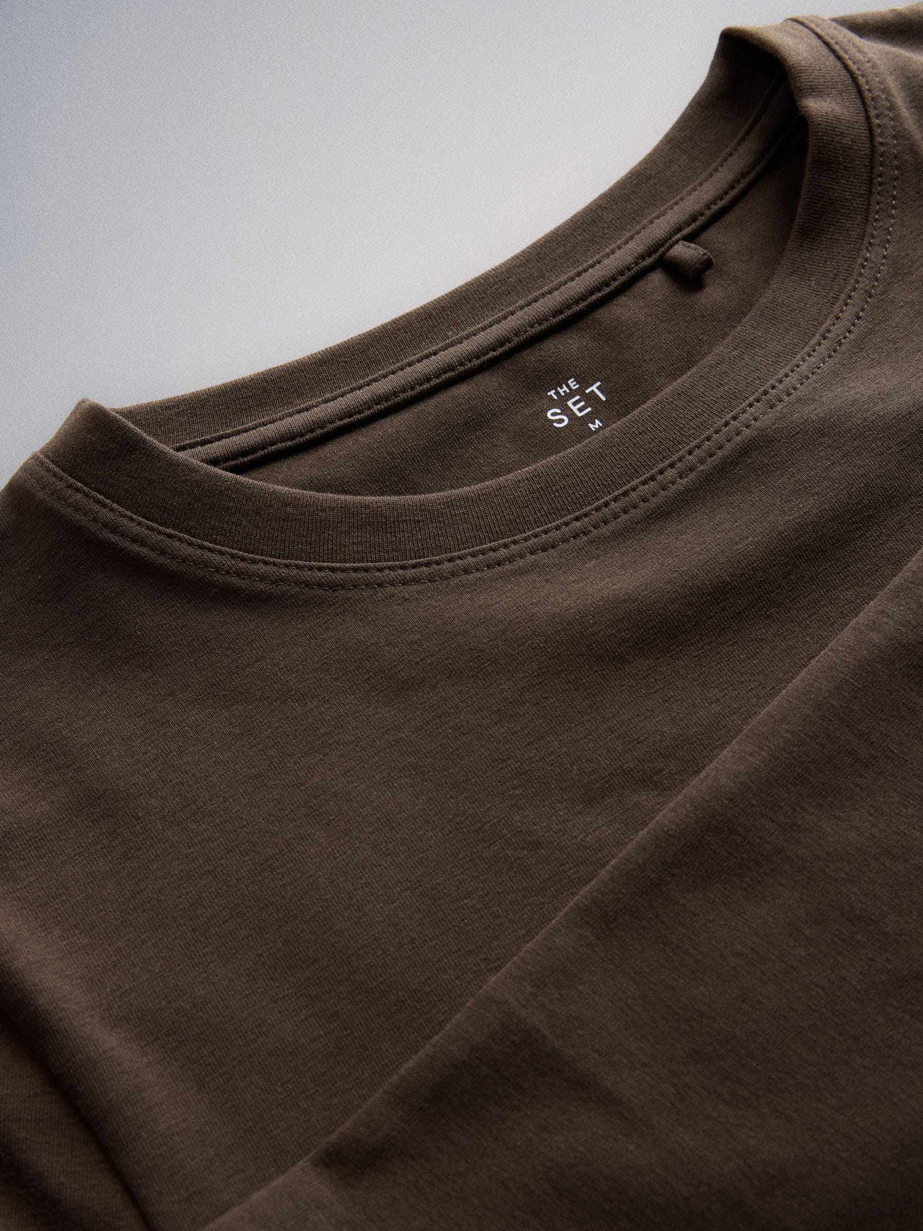 The Set 8 Pack Skinny Fit Crew Neck Long Sleeve T-Shirts - Black/Brown/Neutral/Taupe/White - Regular - SIP Still Life