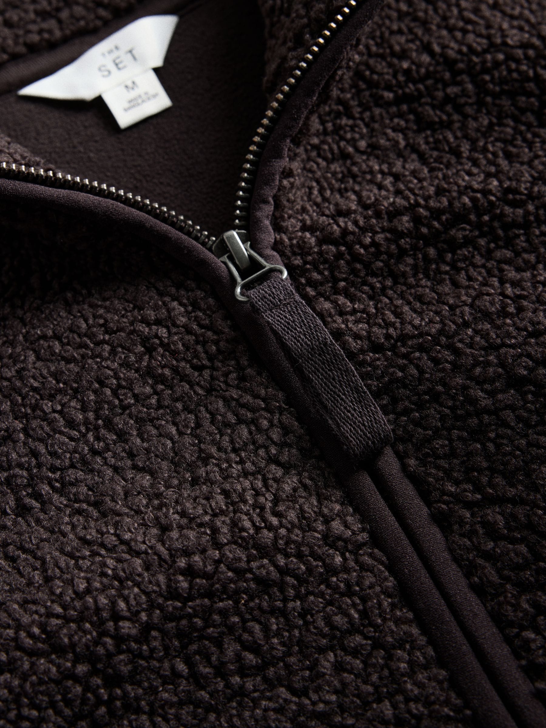 The Set 2 Pack Premium Quarter Zip Borg Sweaters - Brown/Oat Marl - Regular - SIP Still Life