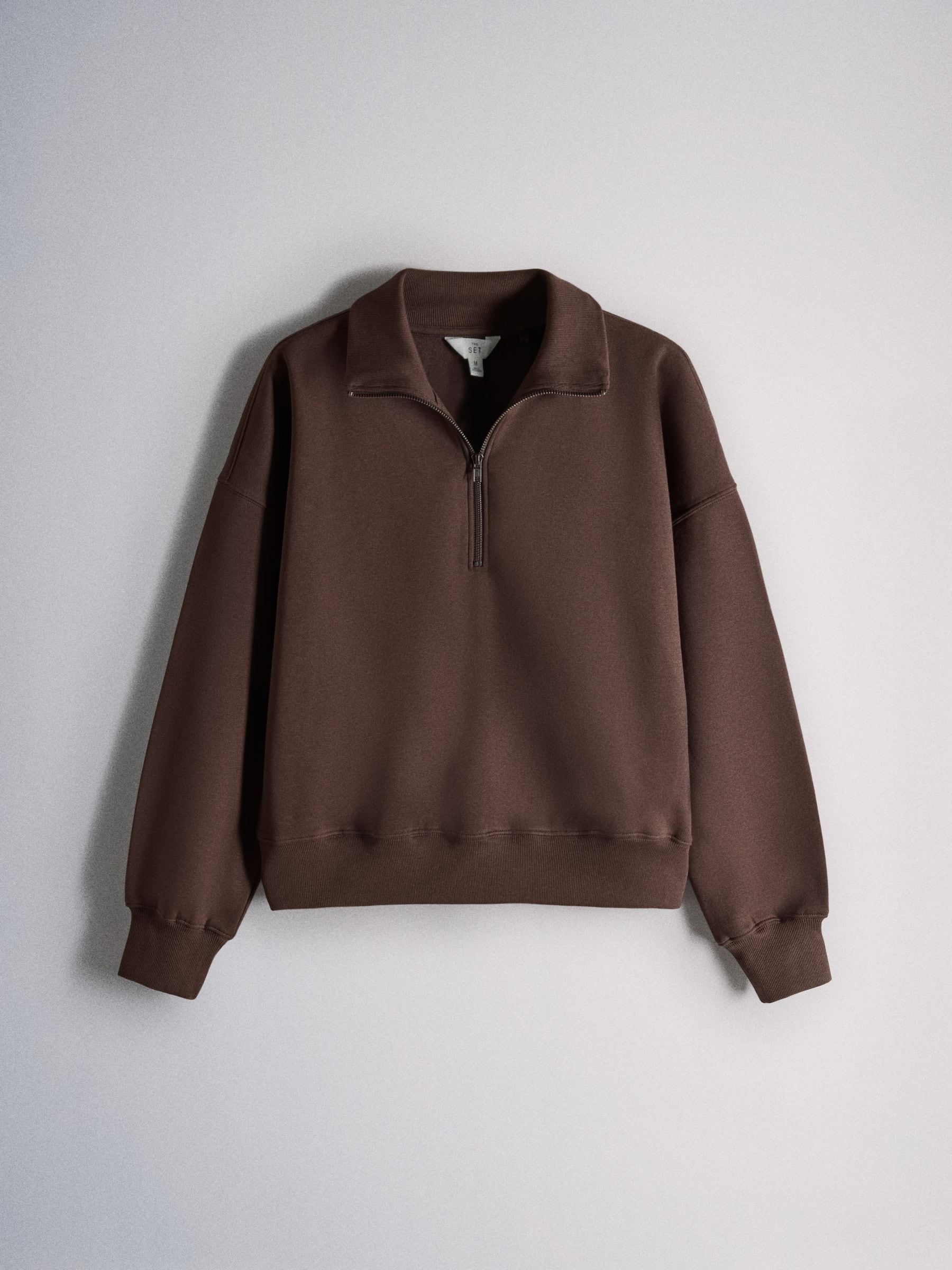 The Set 3 Pack Brushed Sweat Funnel Neck Sweaters - Tan/Navy/Brown - Regular - SIP Still Life