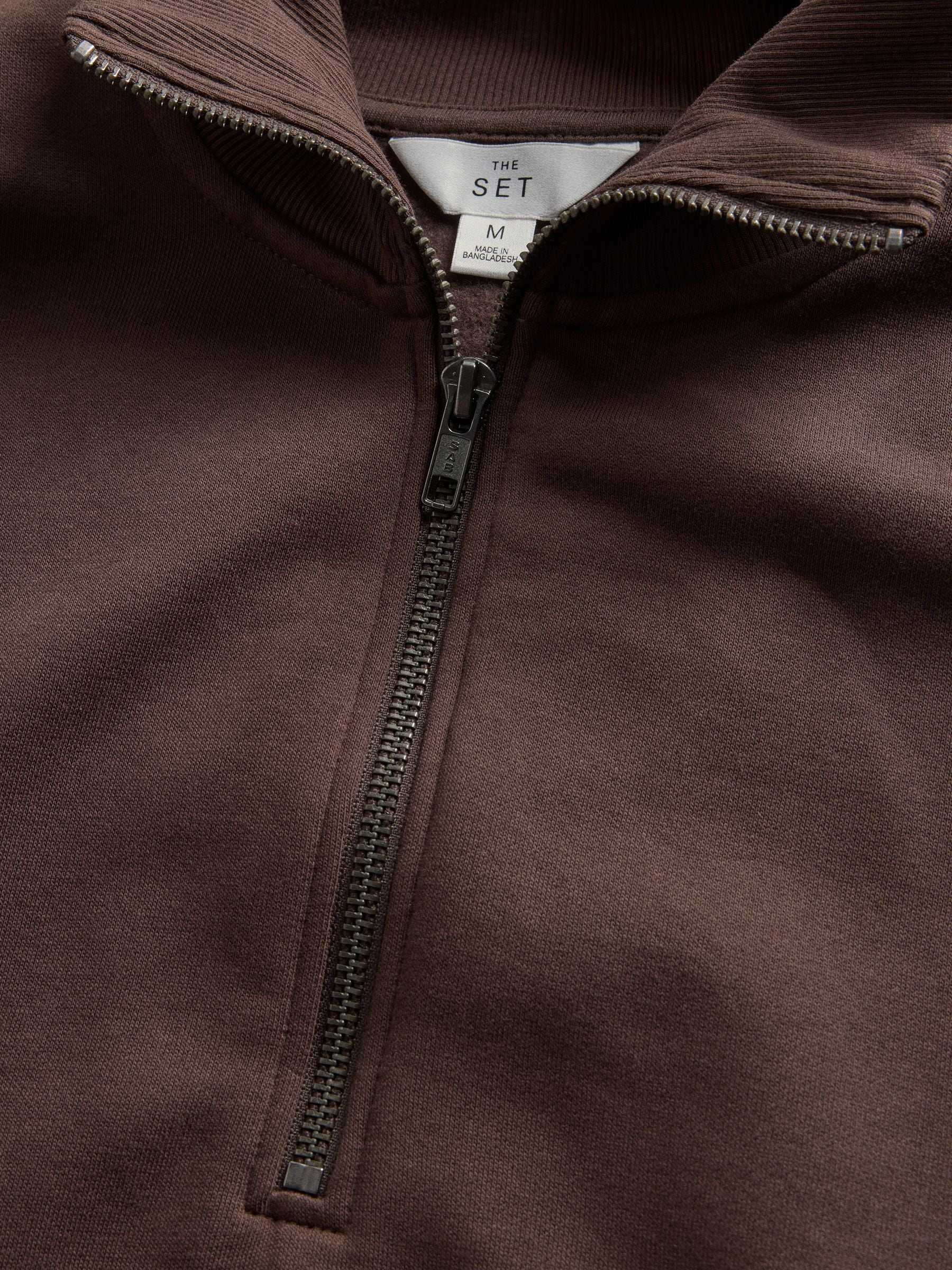 The Set 3 Pack Brushed Sweat Funnel Neck Sweaters - Tan/Navy/Brown - Regular - SIP Still Life