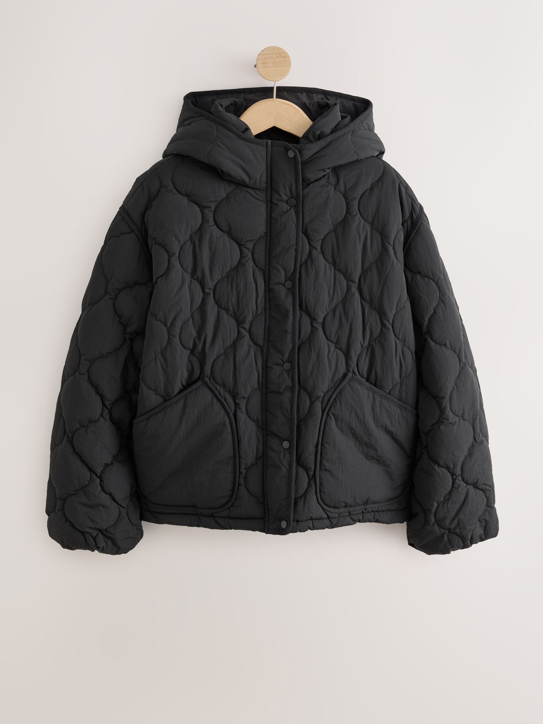 Shower Resistant Lightweight Quilted Jacket - Black - Regular - SIP Still Life