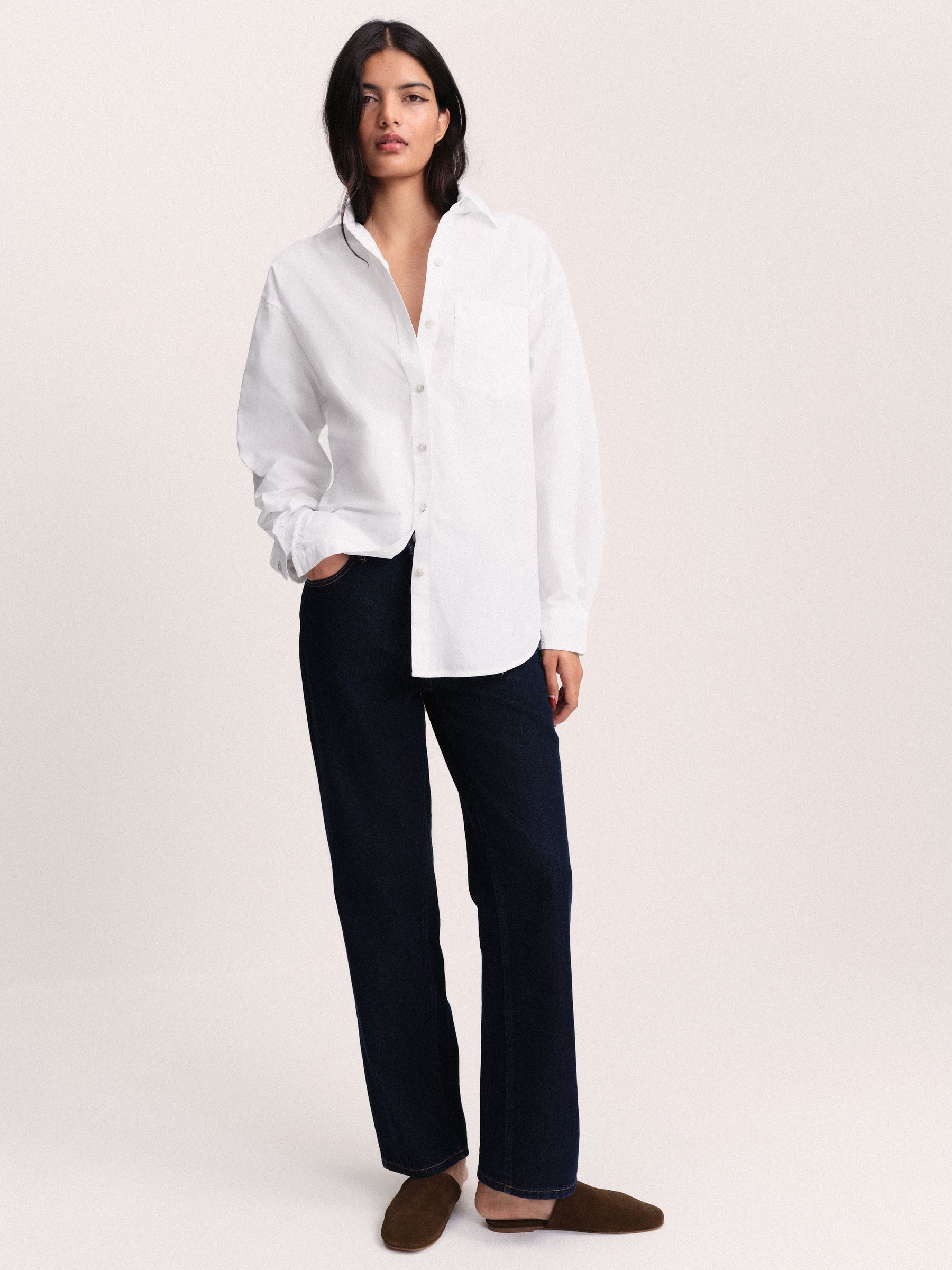 The Set Oversized Shirt - White - Regular - SIP Worn