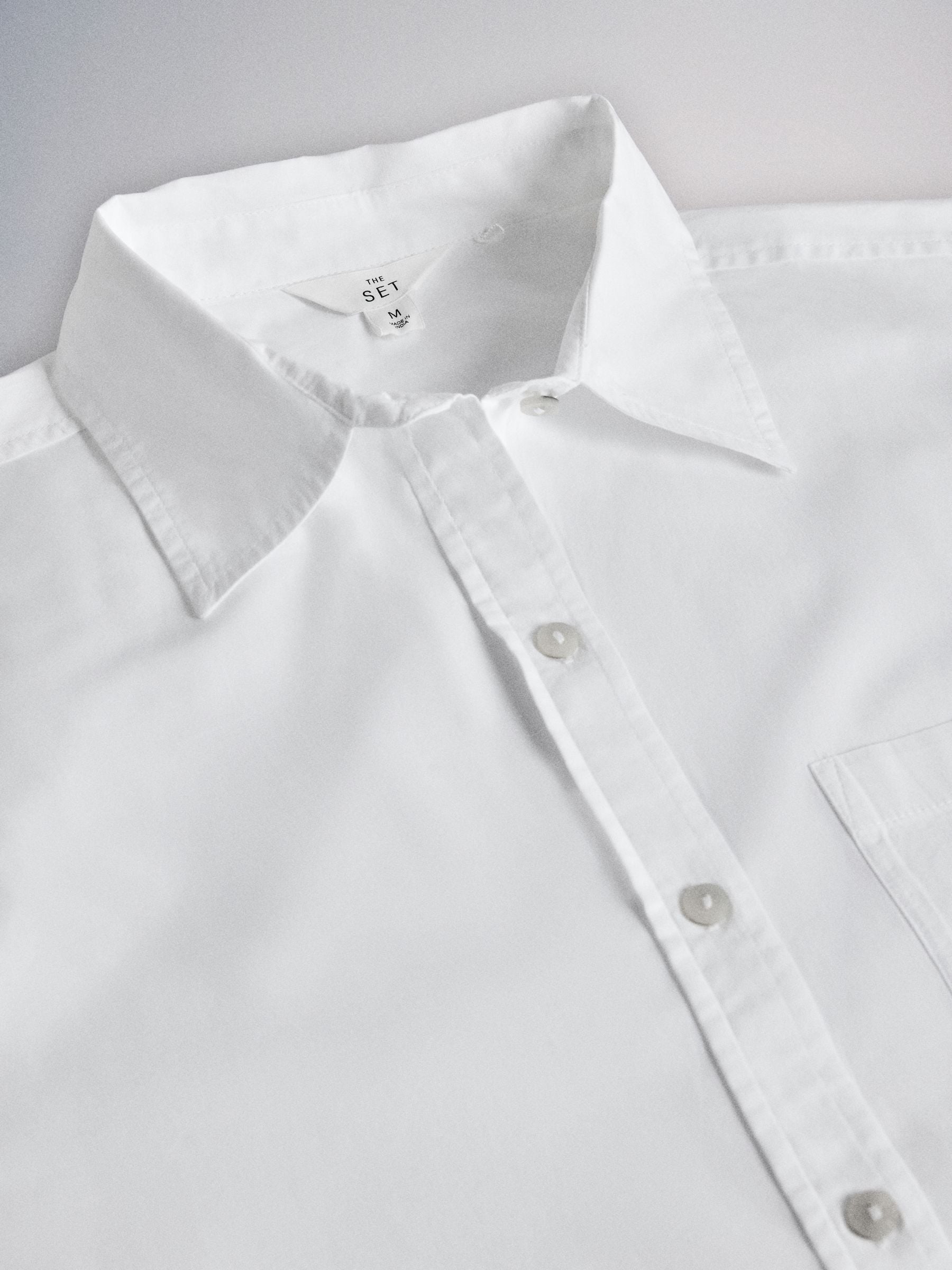 The Set Oversized Shirt - White - Regular - SIP Still Life