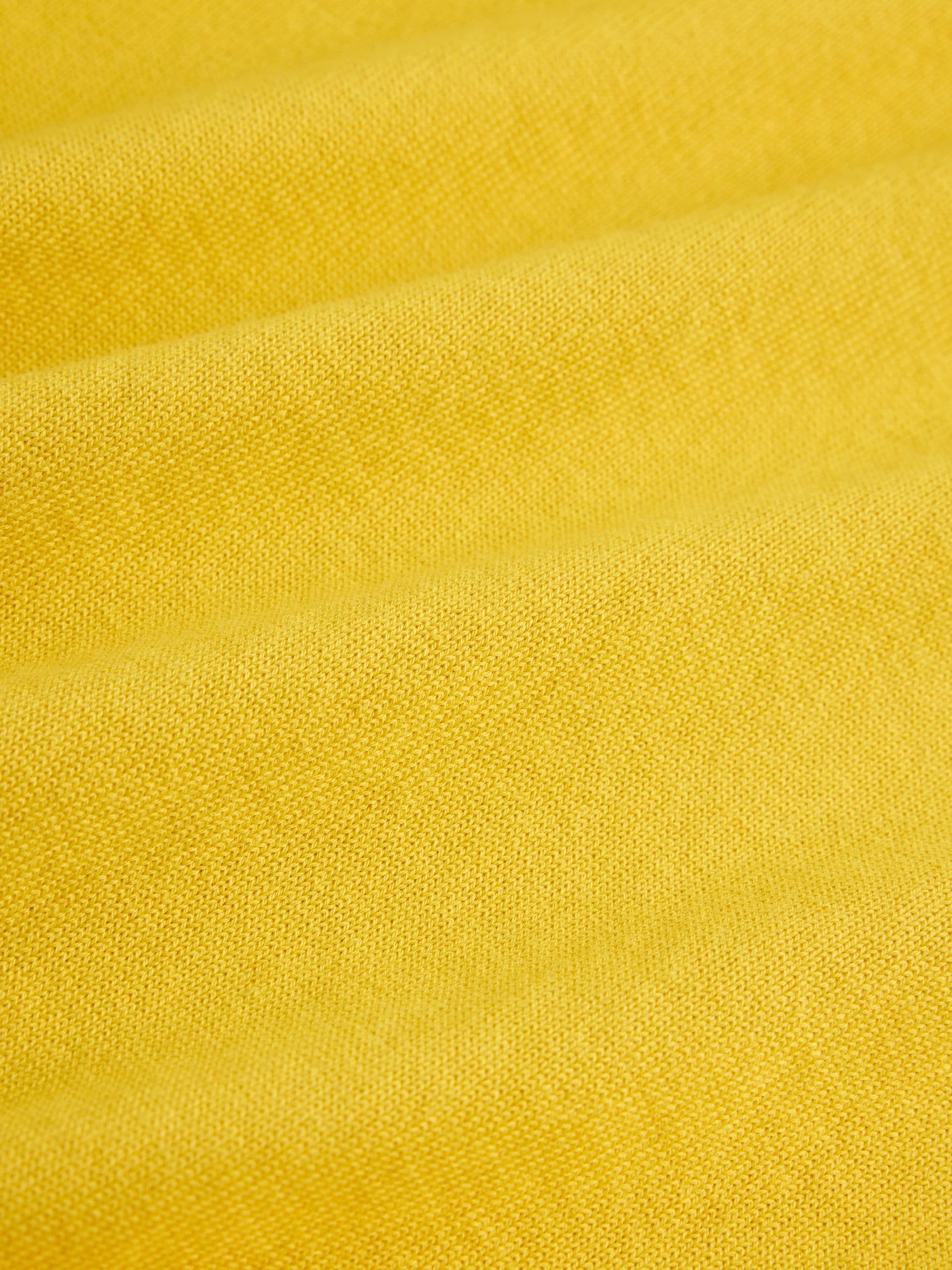 Cotton Rich Soft Touch Long Sleeve Crew Neck Jumper - Yellow - Regular - SIP Still Life