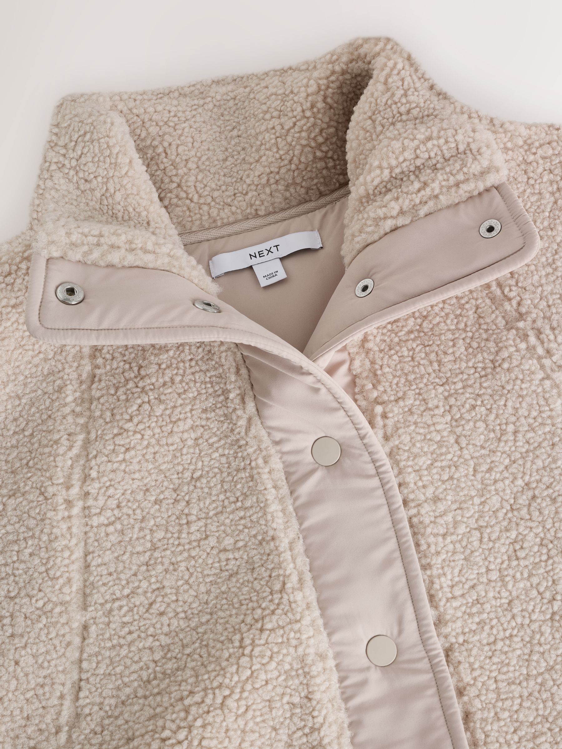 Oversized Borg Gilet Cover-Up - Ecru - Regular - SIP Still Life