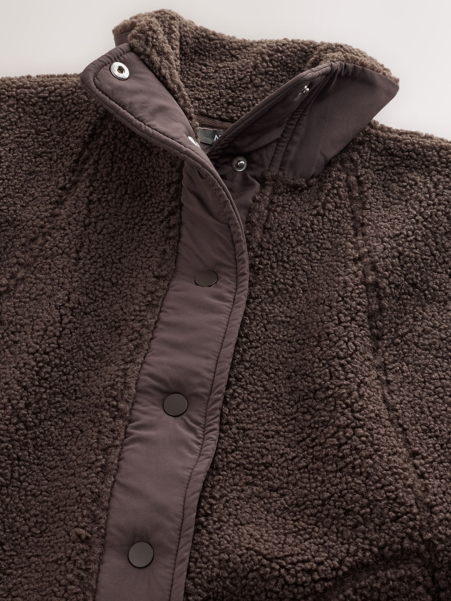 Oversized Borg Gilet Cover-Up - Chocolate Brown - Regular - SIP Still Life