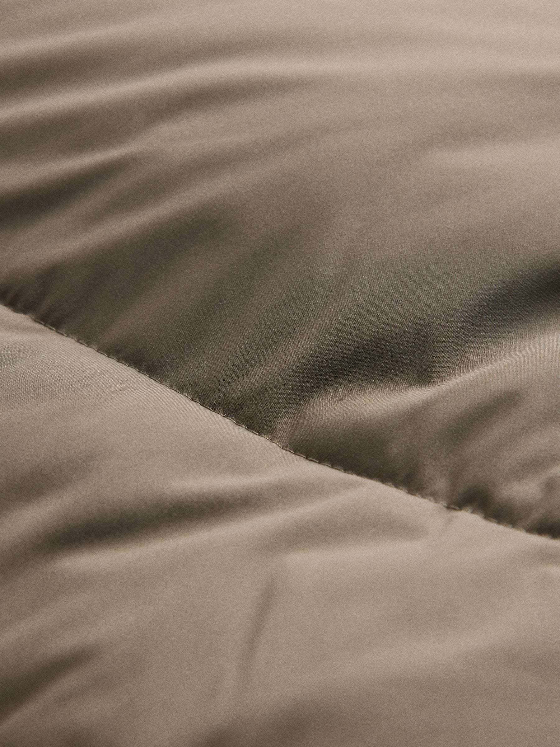 The Set Showerproof Padded Maxi Coat - Khaki - Regular - SIP Still Life