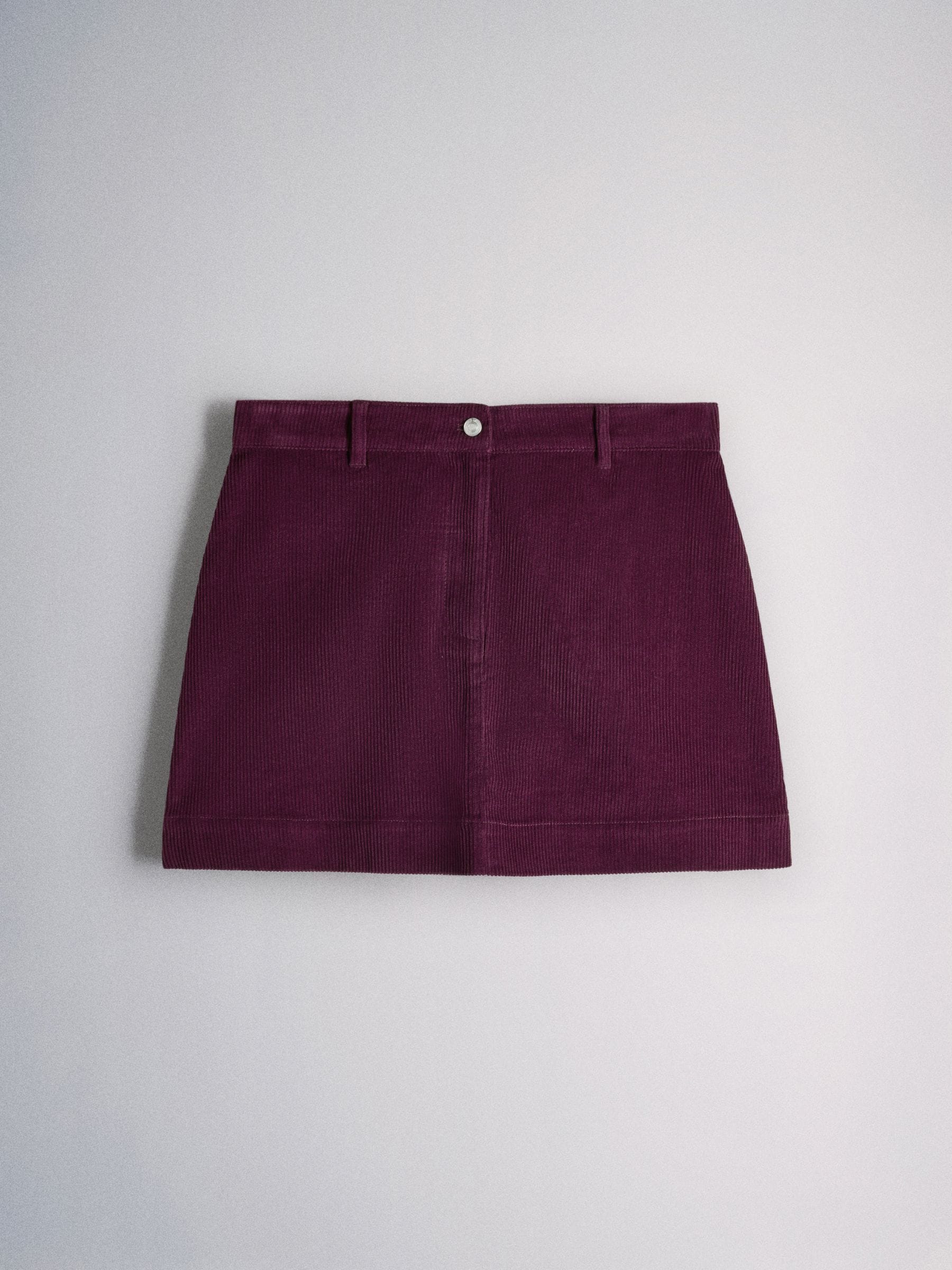 The Set 2 Pack Corduroy Mini Skirts - Burgundy/Brown - Regular - SIP Still Life
