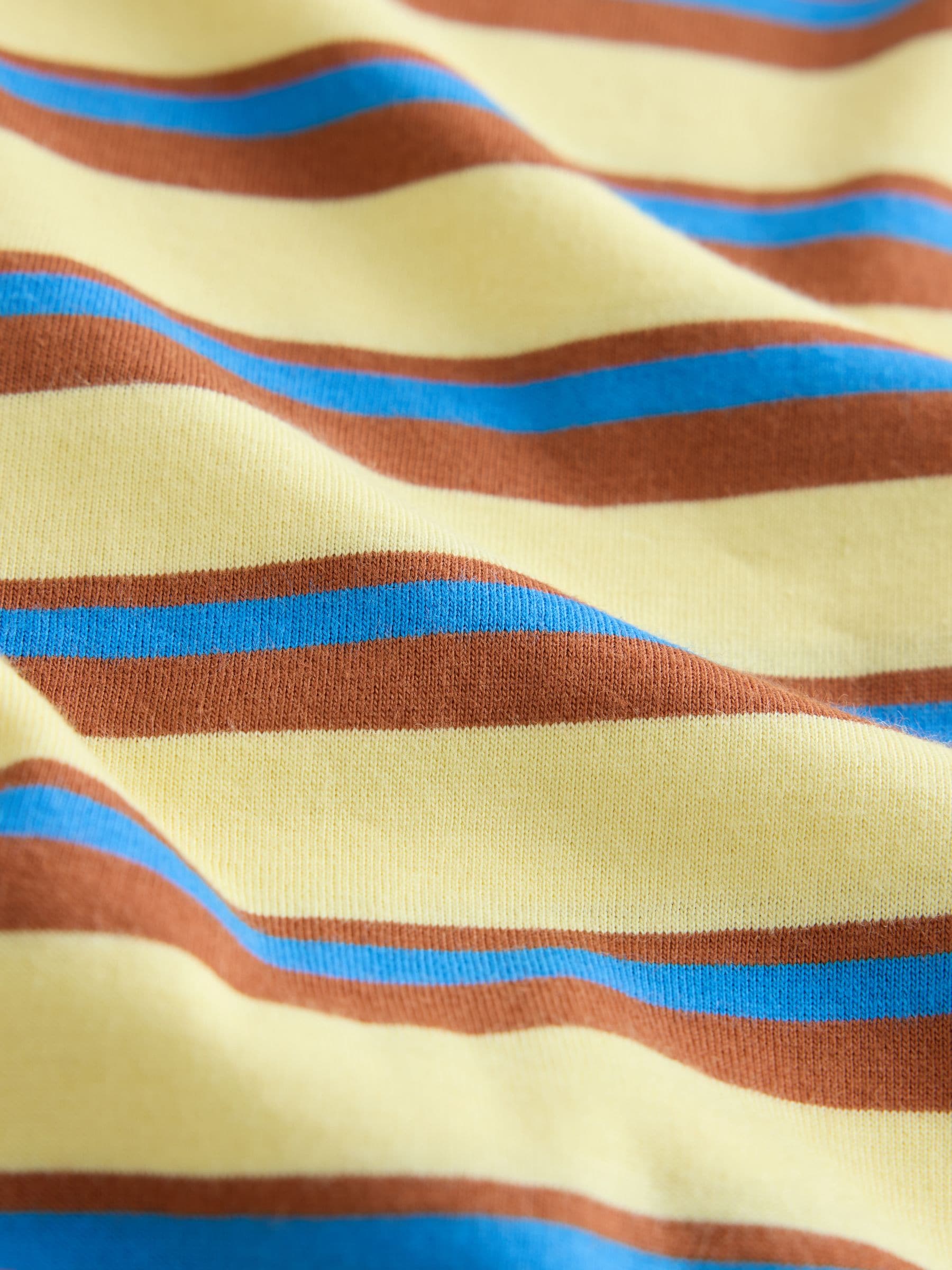 Long Sleeve Crew Neck T-Shirt - Yellow/Grey Stripe - Regular - SIP Still Life
