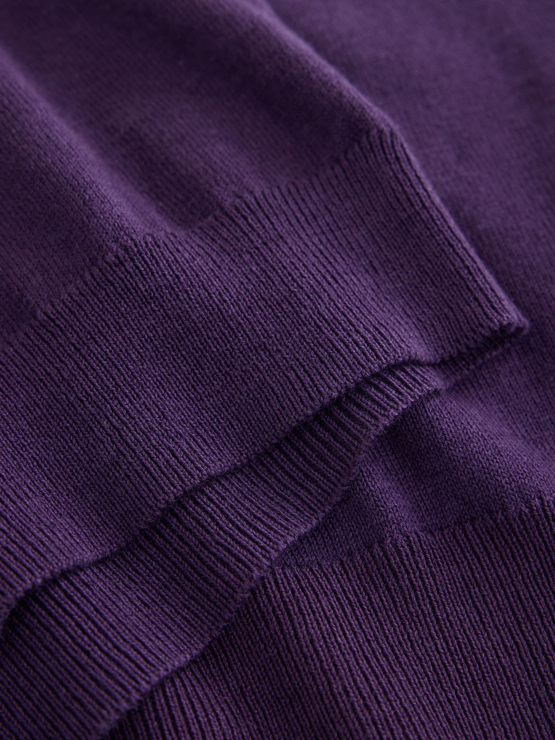 Cotton Rich Soft Touch Long Sleeve Crew Neck Jumper - Purple - Regular - SIP Still Life