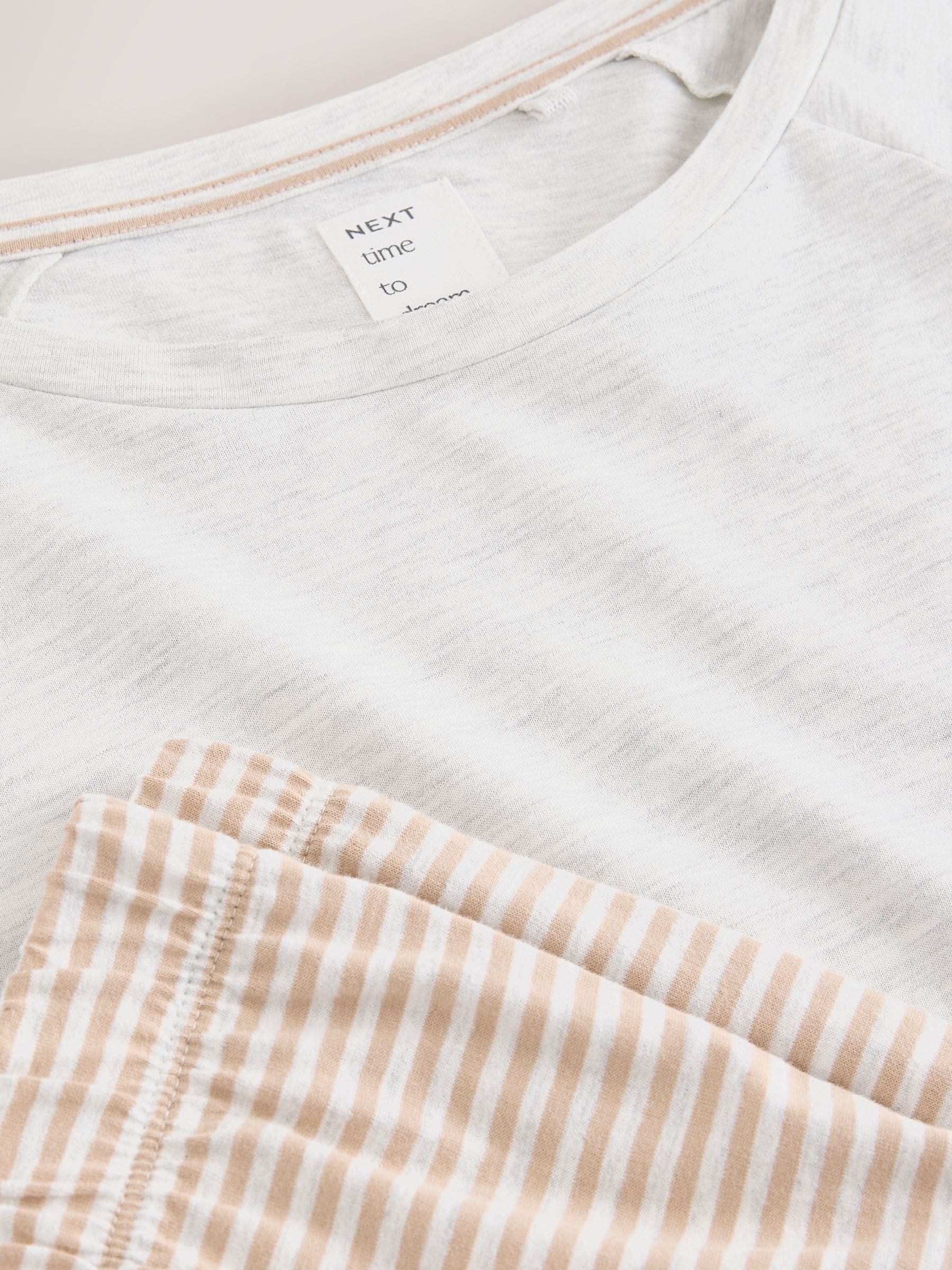 Long Sleeve Pyjamas - Ecru Stripe - Regular - SIP Still Life