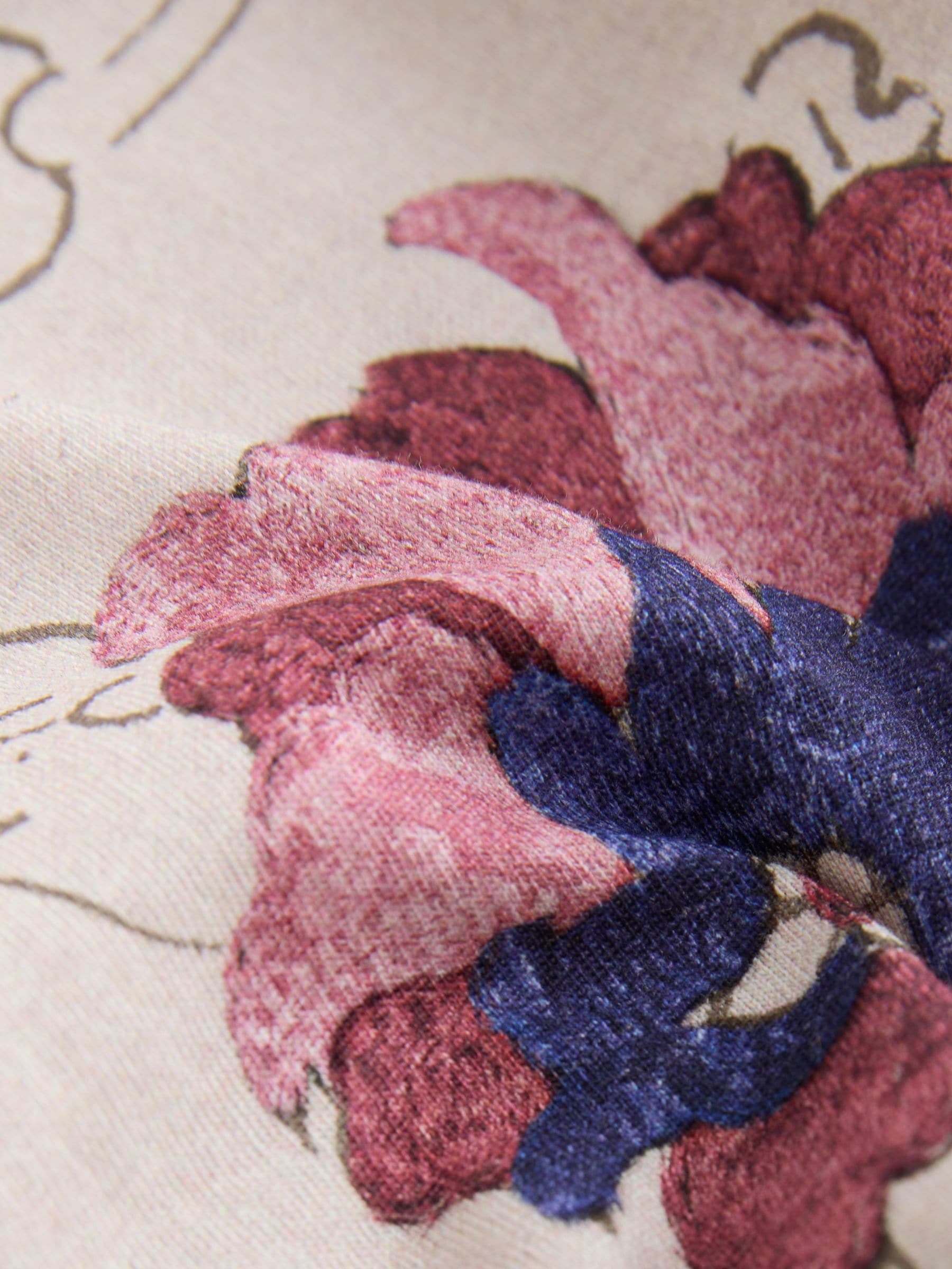 Long Sleeve Crew Neck T-Shirt - Floral National Trust X Next - Regular - SIP Still Life