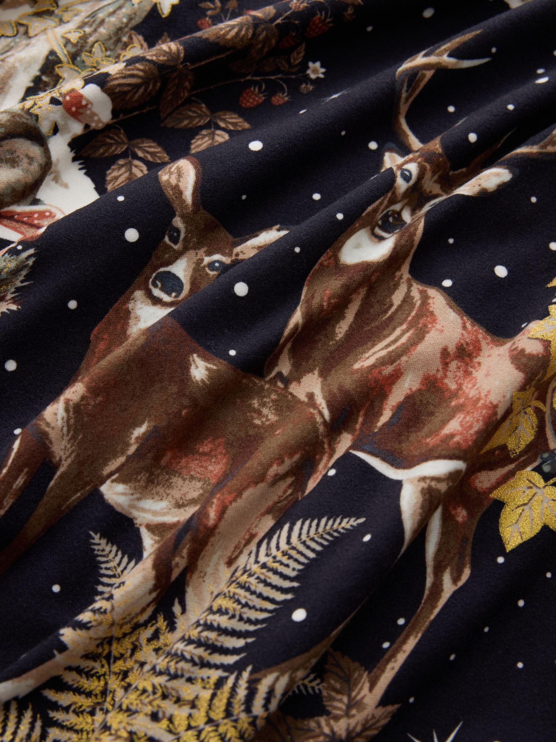 Cosy Long Sleeve Pyjamas Set - Navy Woodland - Regular - SIP Still Life