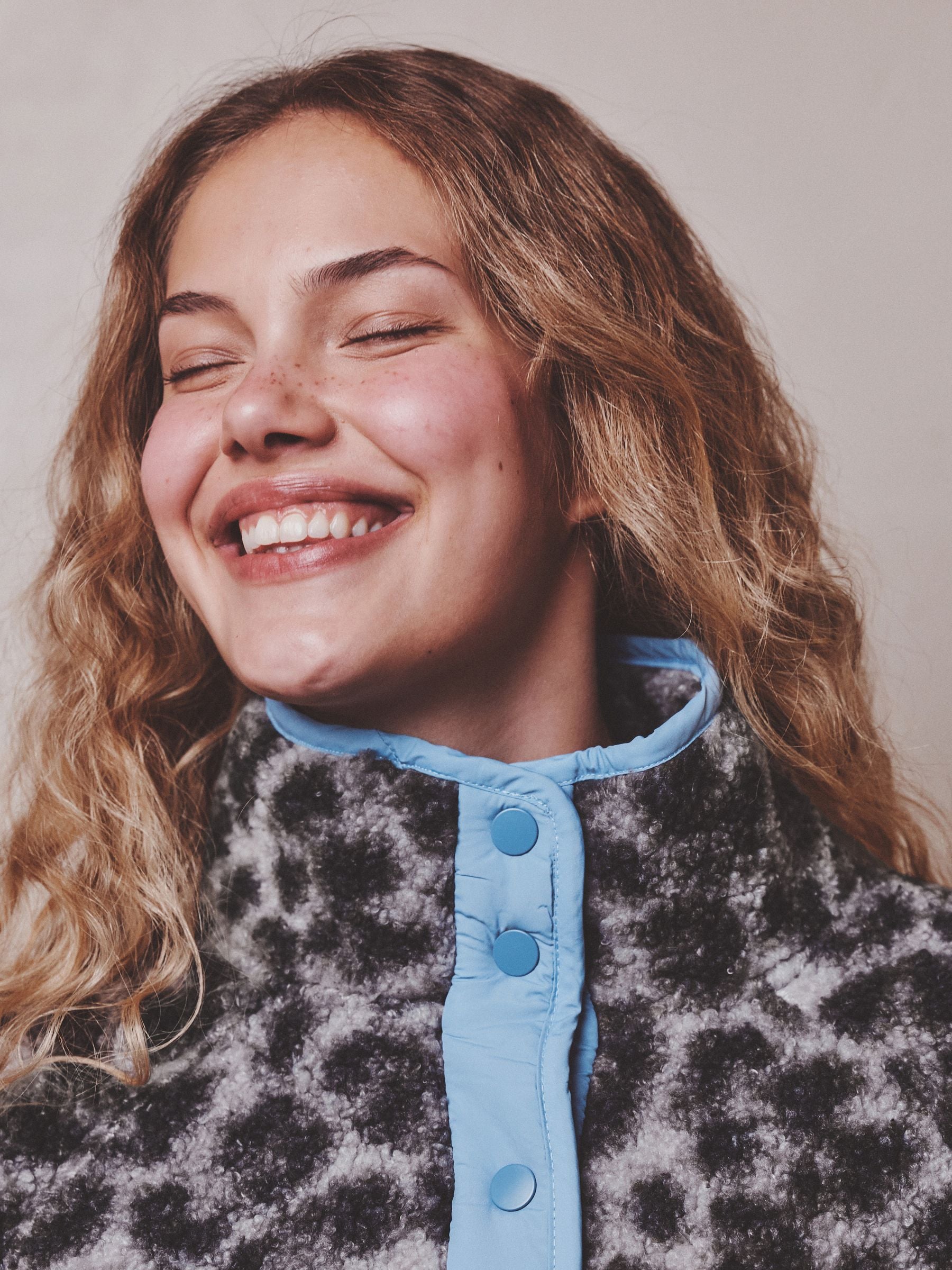Button Through Borg Fleece - Animal - Regular - Location Worn