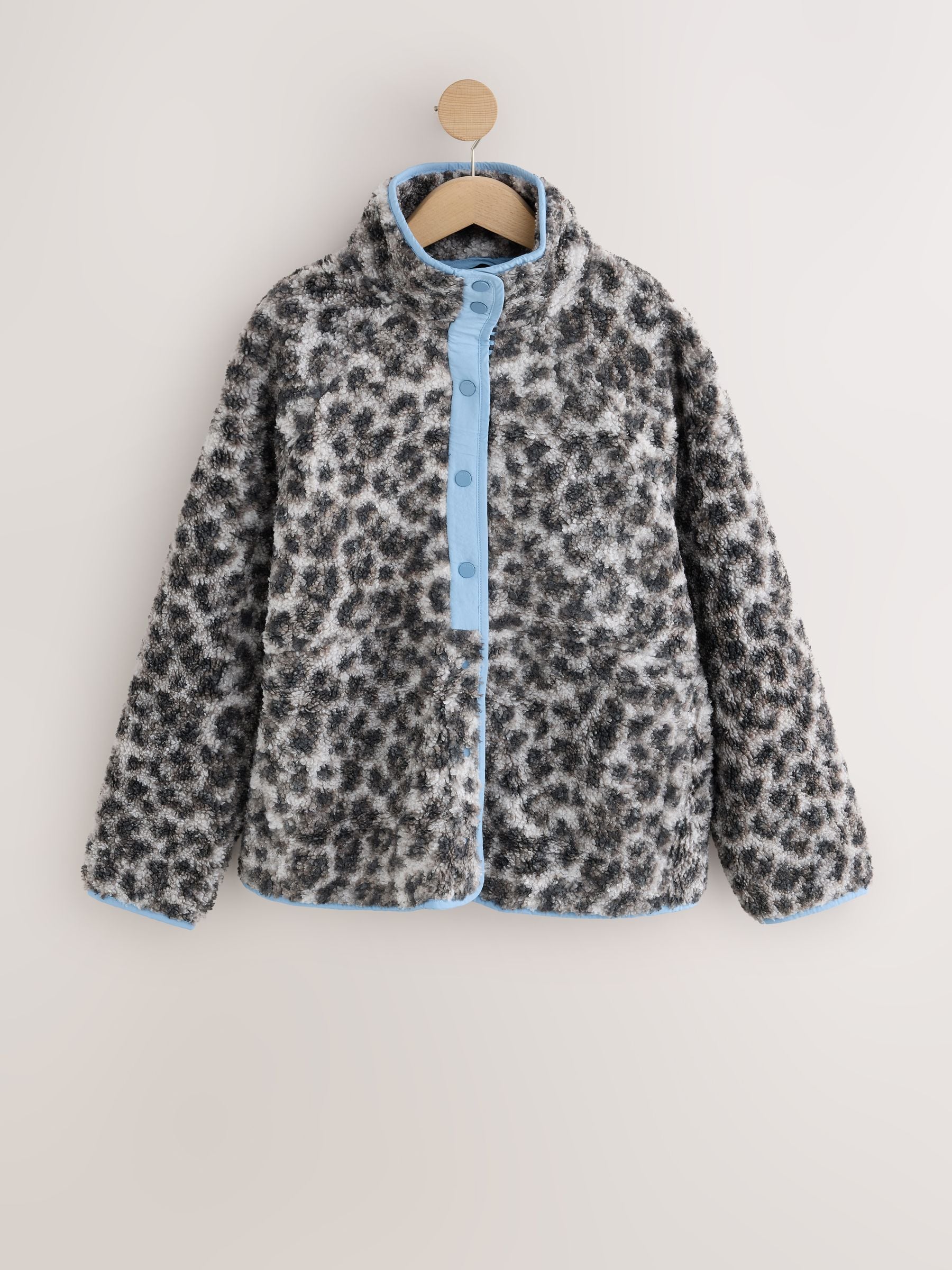 Button Through Borg Fleece - Animal - Regular - SIP Still Life