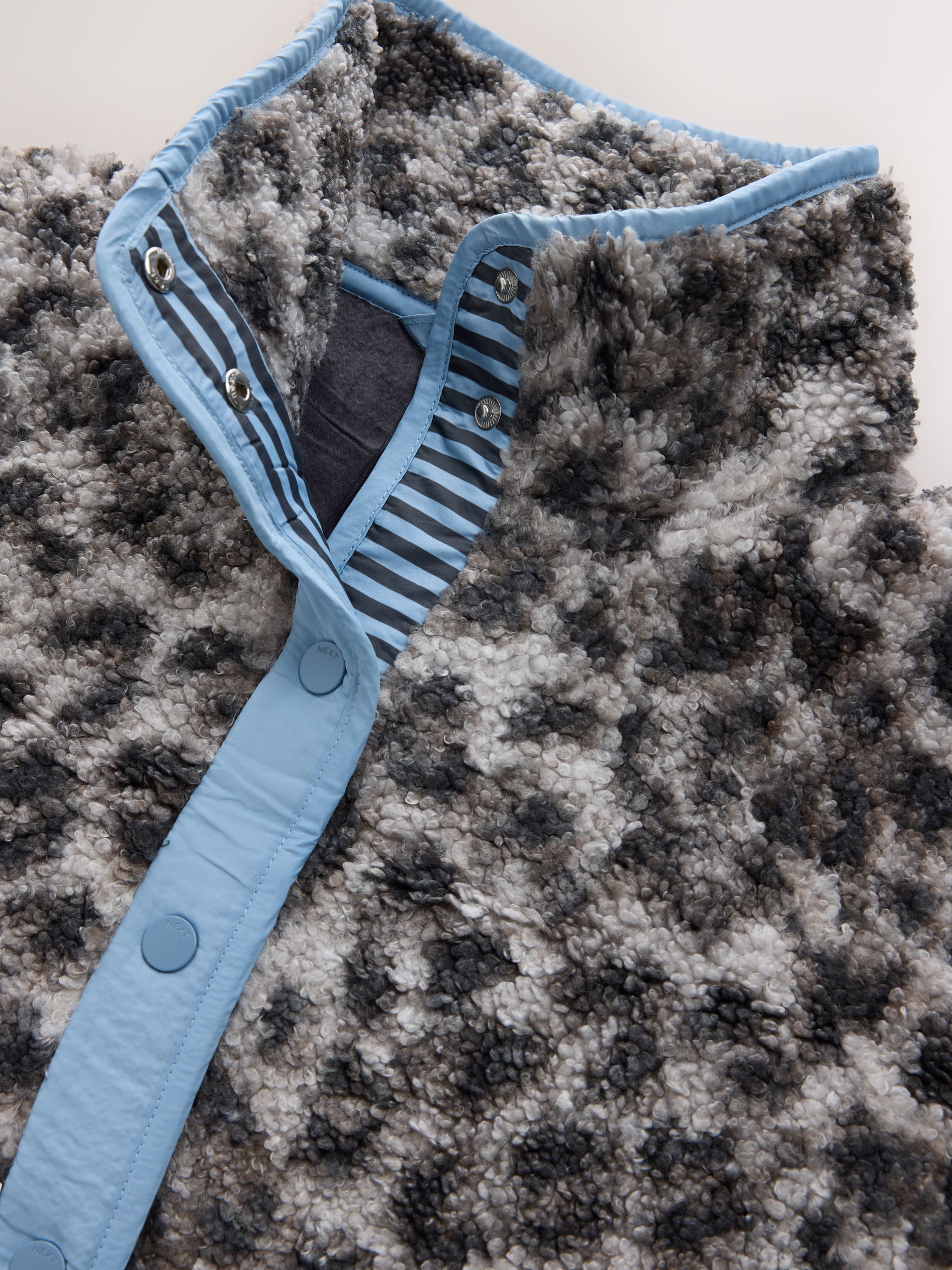Button Through Borg Fleece - Animal - Regular - SIP Still Life