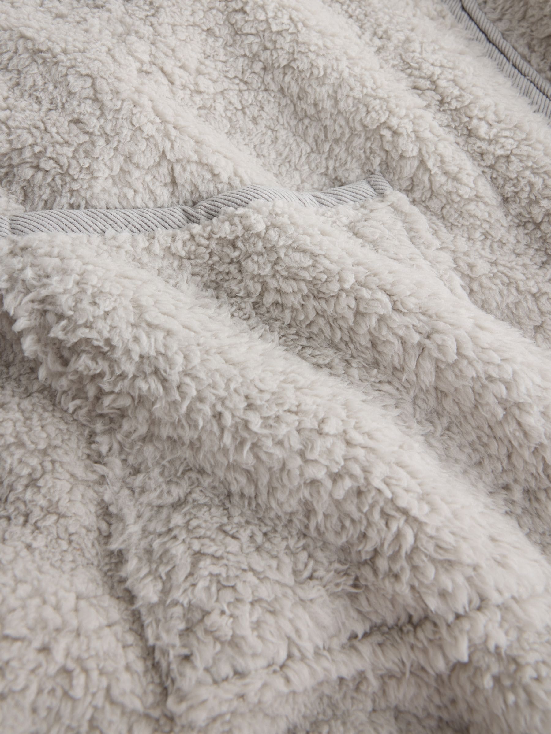 Full Zip Teddy Robe - Grey - Regular - SIP Still Life