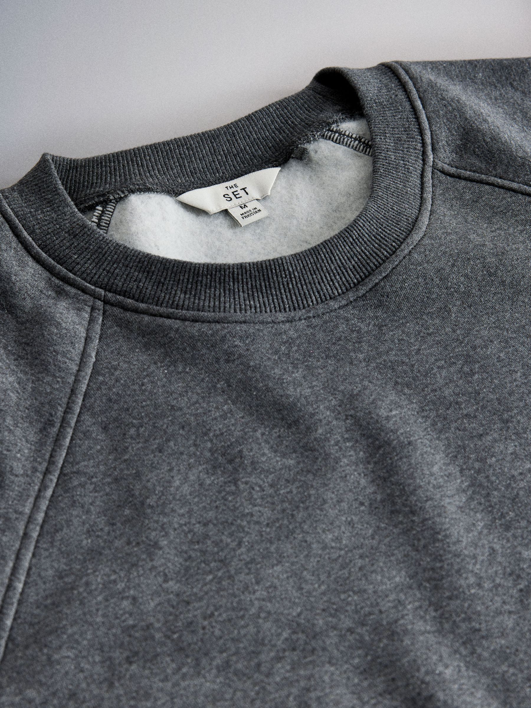 The Set 2 Pack Maxi Sweat Dresses - Grey Marl/Black - Regular - SIP Still Life