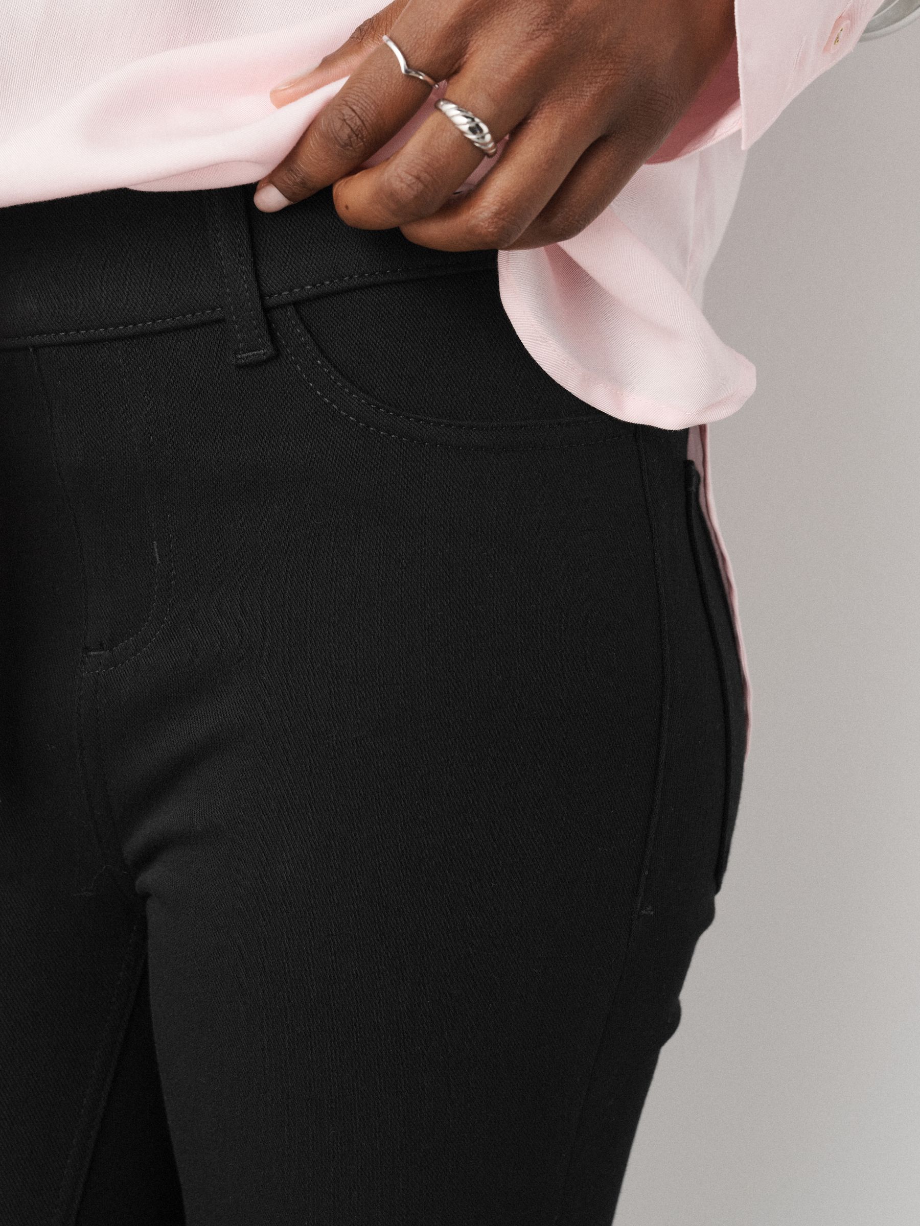 Full Length Jersey Denim Bootcut Leggings 2 Pack - Black/Dark Blue - Regular - SIP Worn