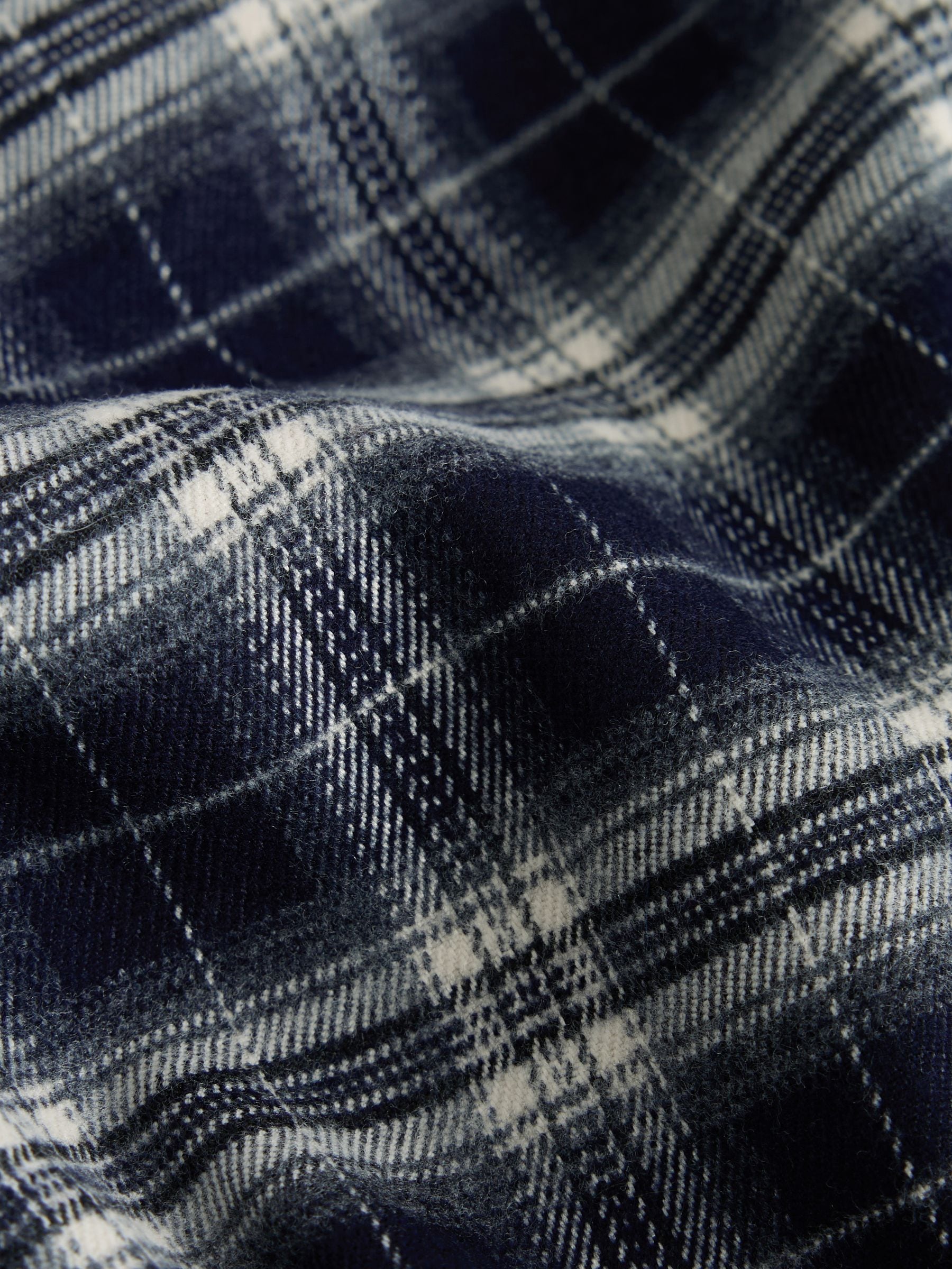 Drop Waist Brushed Maxi Skirt - Navy Blue Check - Regular - SIP Still Life