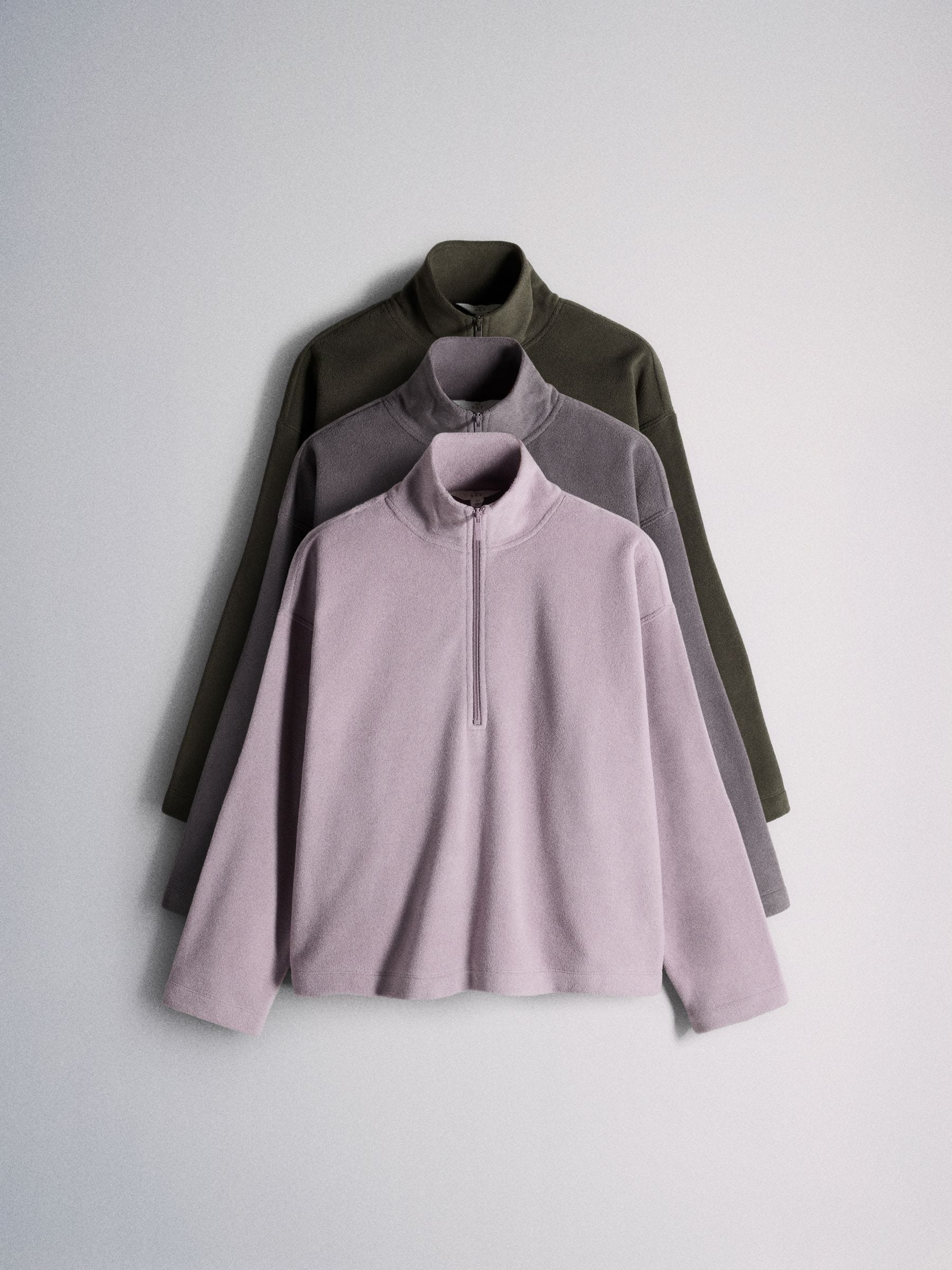 The Set 3 Pack Quarter Zip Micro Fleeces - Pink/Light Purple - Regular - SIP Still Life