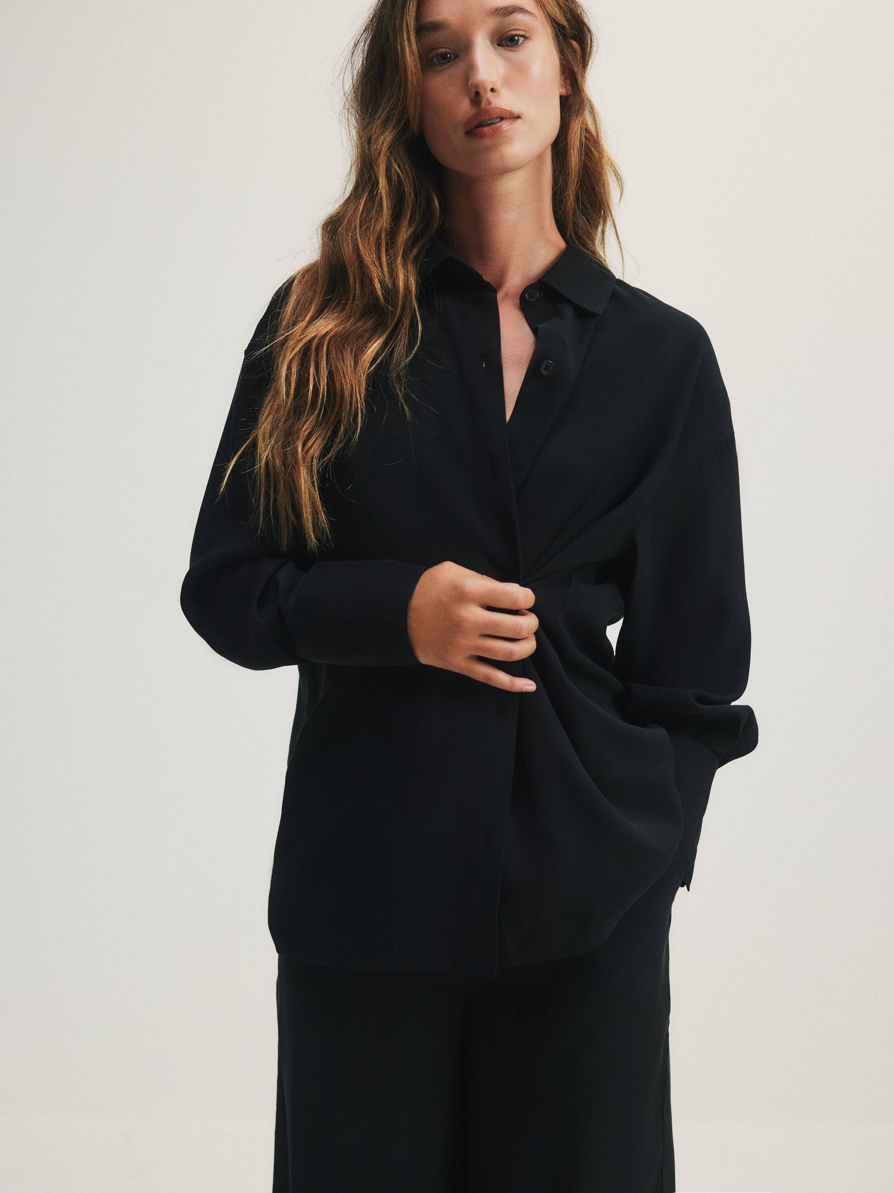 The Set Shirt And Trousers Co-Ord Set - Black - Regular - SIP Worn