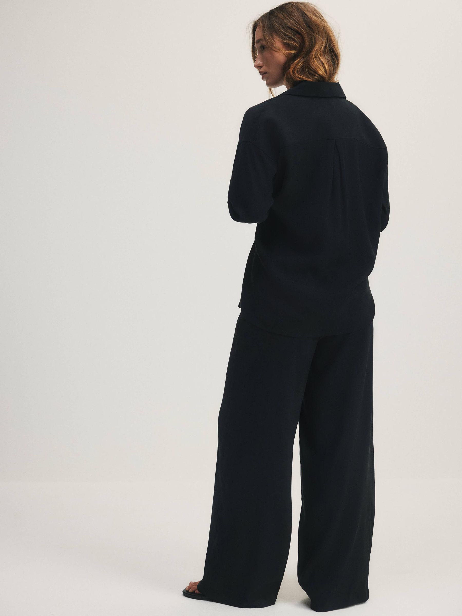 The Set Shirt And Trousers Co-Ord Set - Black - Regular - SIP Worn