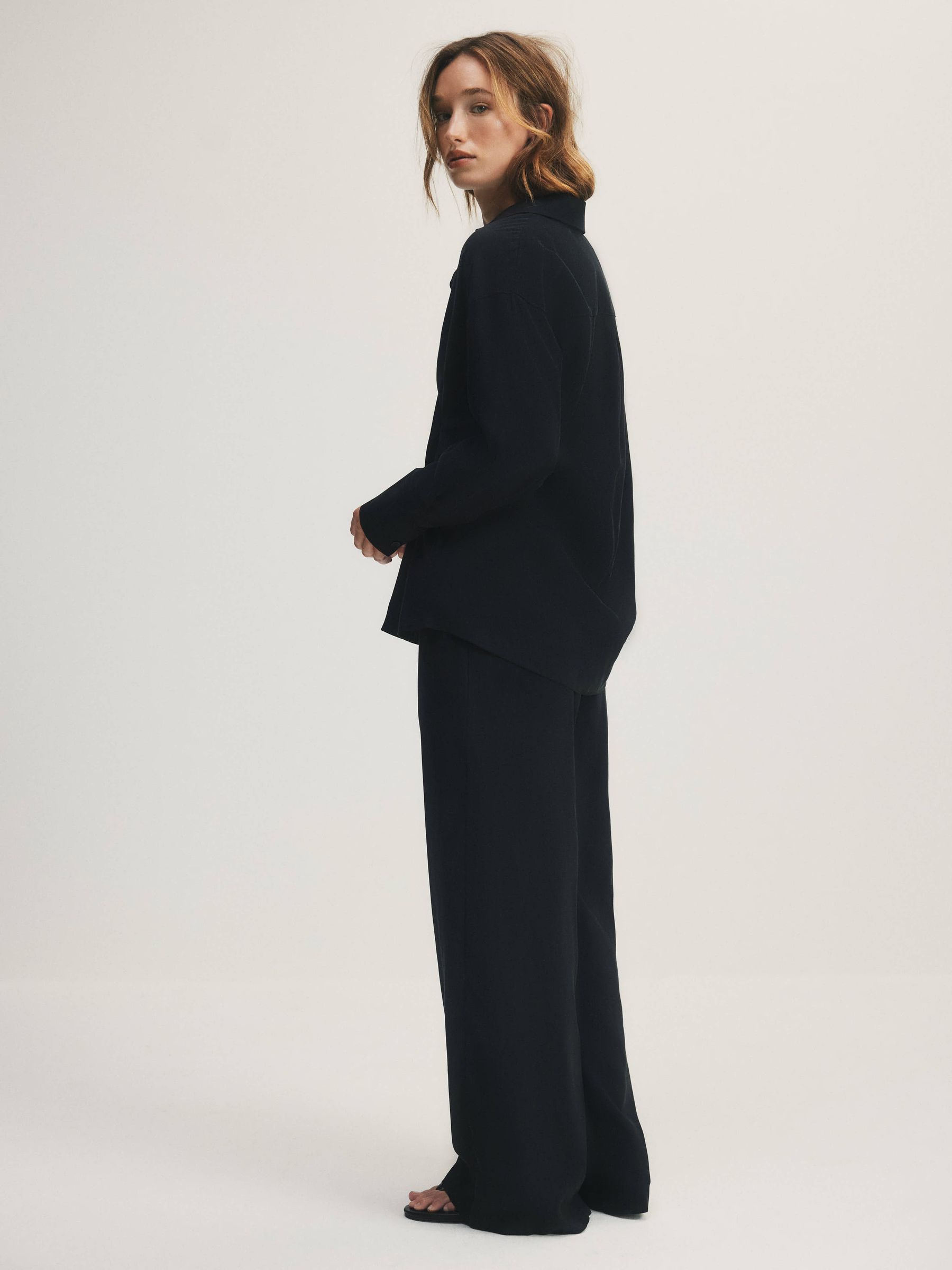 The Set Shirt And Trousers Co-Ord Set - Black - Regular - SIP Worn
