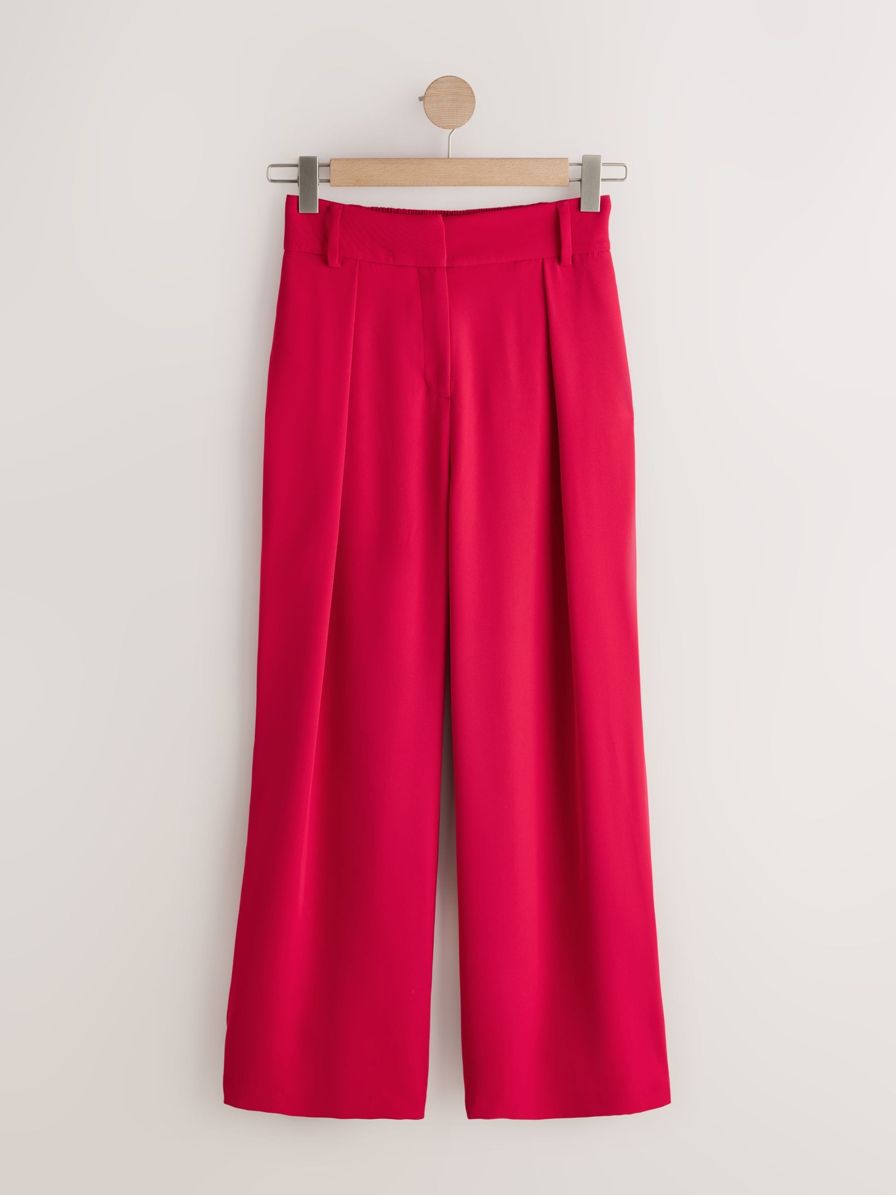 Elastic Back Wide Leg Trousers - Red - Regular - SIP Still Life