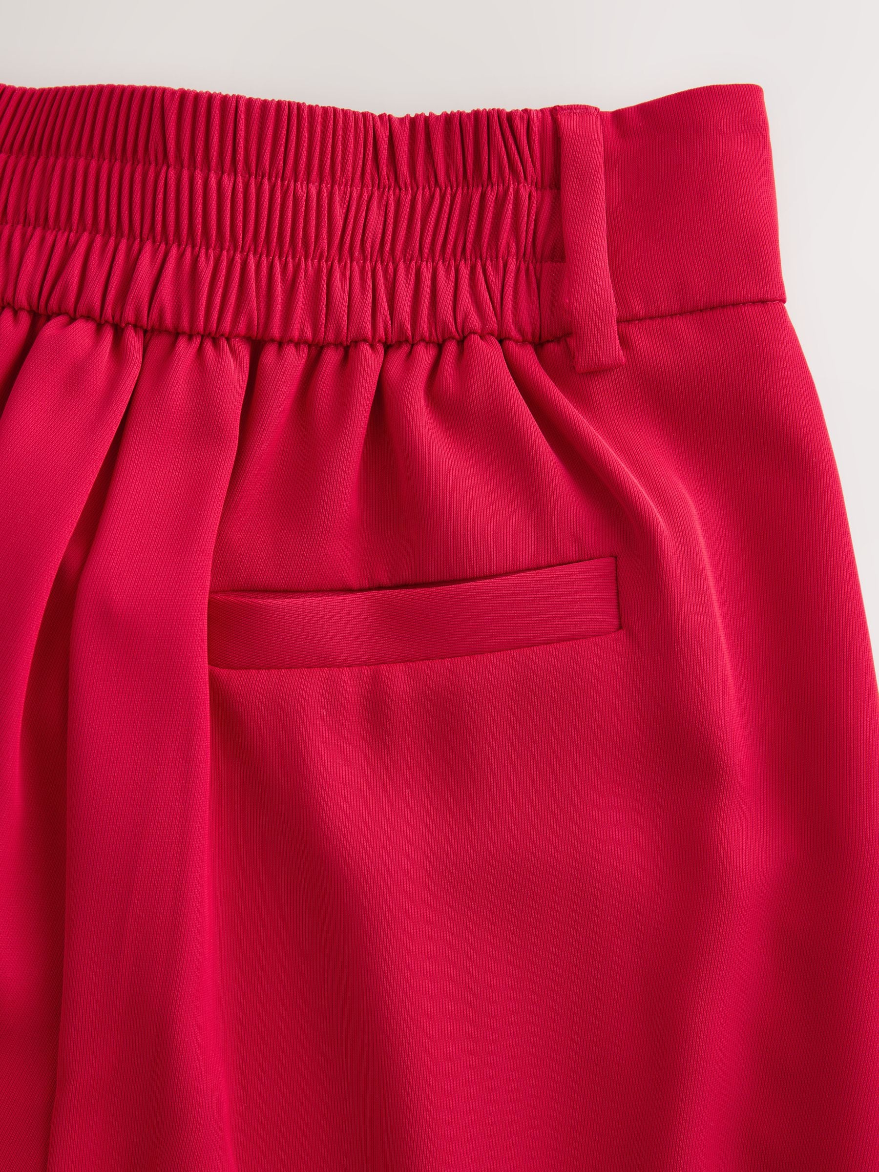 Elastic Back Wide Leg Trousers - Red - Regular - SIP Still Life