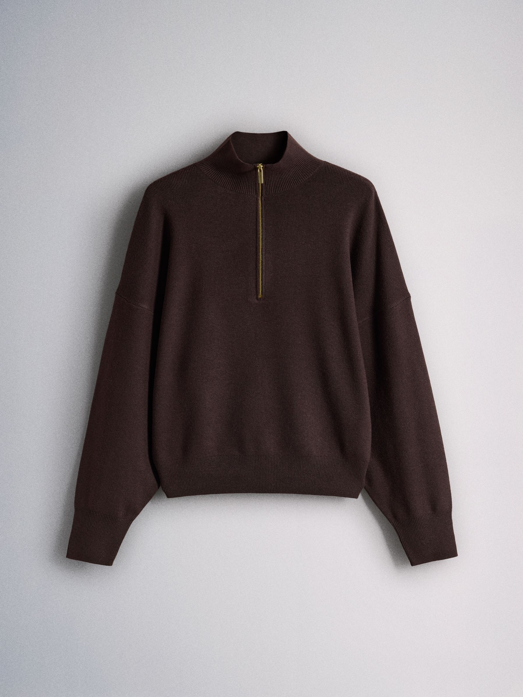 The Set 2 Pack Quarter Zip Jumpers - Charcoal Grey Marl Chocolate Marl/Brown - Regular - SIP Still Life