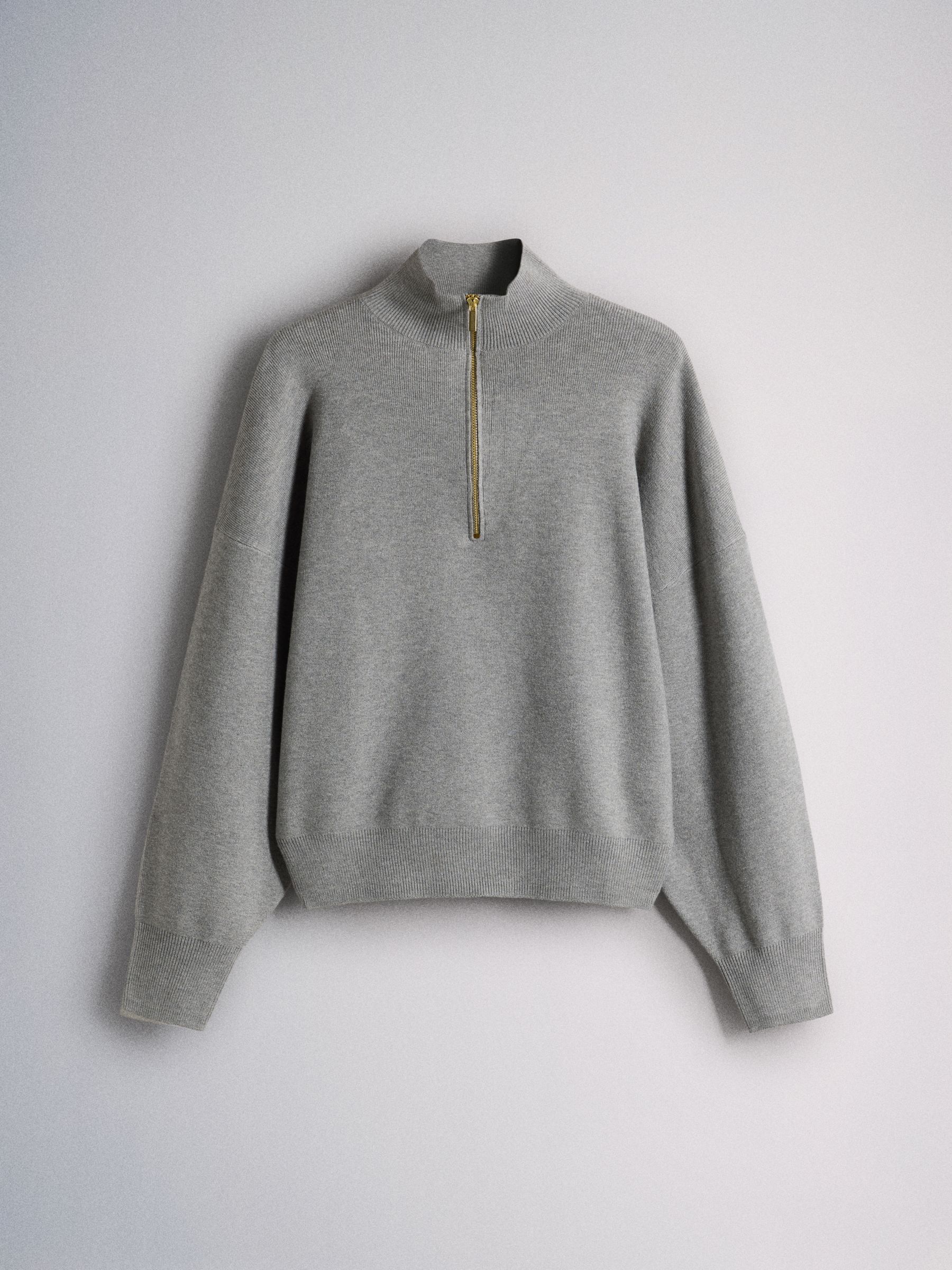 The Set 2 Pack Quarter Zip Jumpers - Charcoal Grey Marl Chocolate Marl/Brown - Regular - SIP Still Life