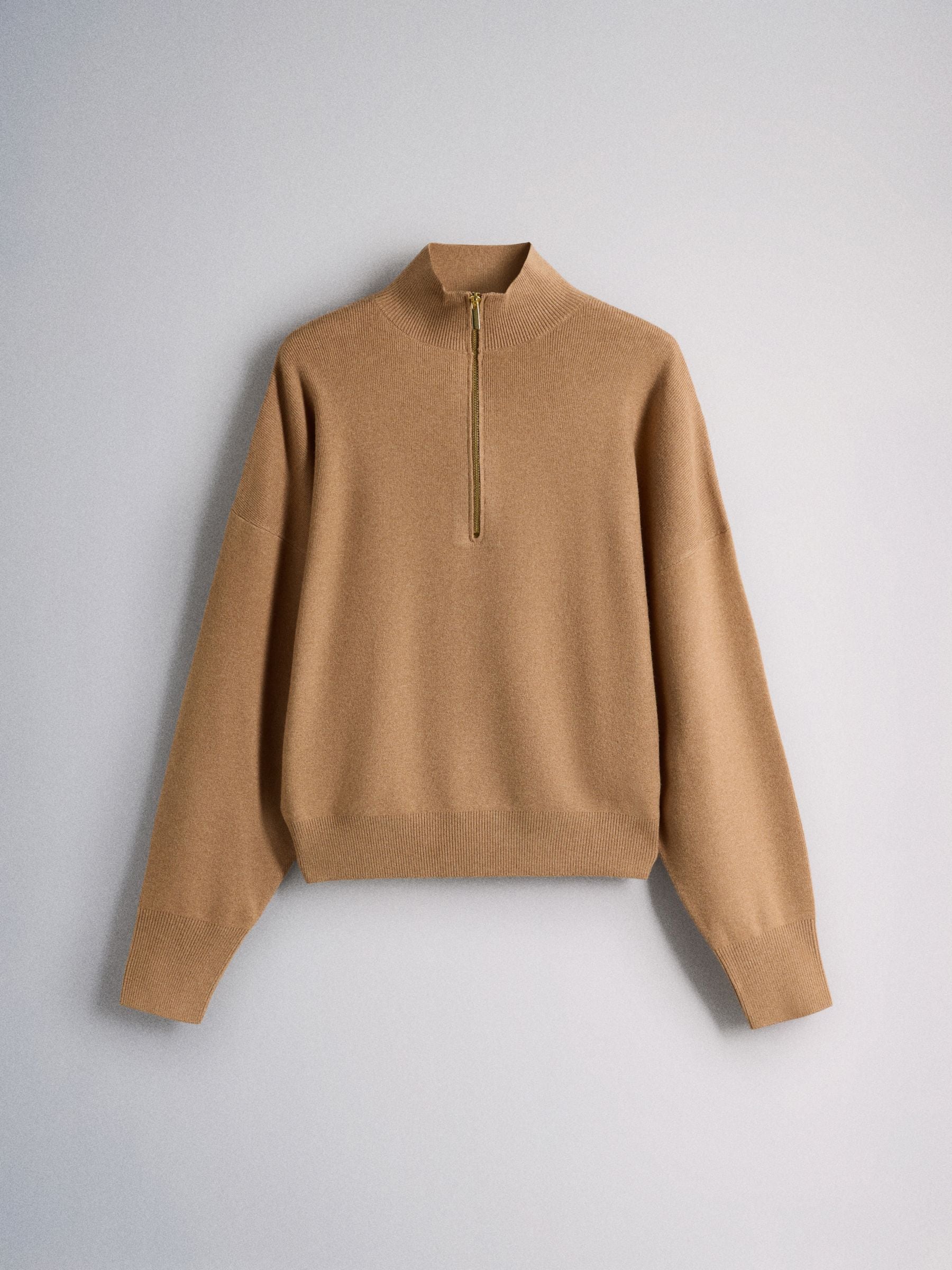 The Set 2 Pack Quarter Zip Jumpers - Caramel Marl/Brown Baritone Blue - Regular - SIP Still Life