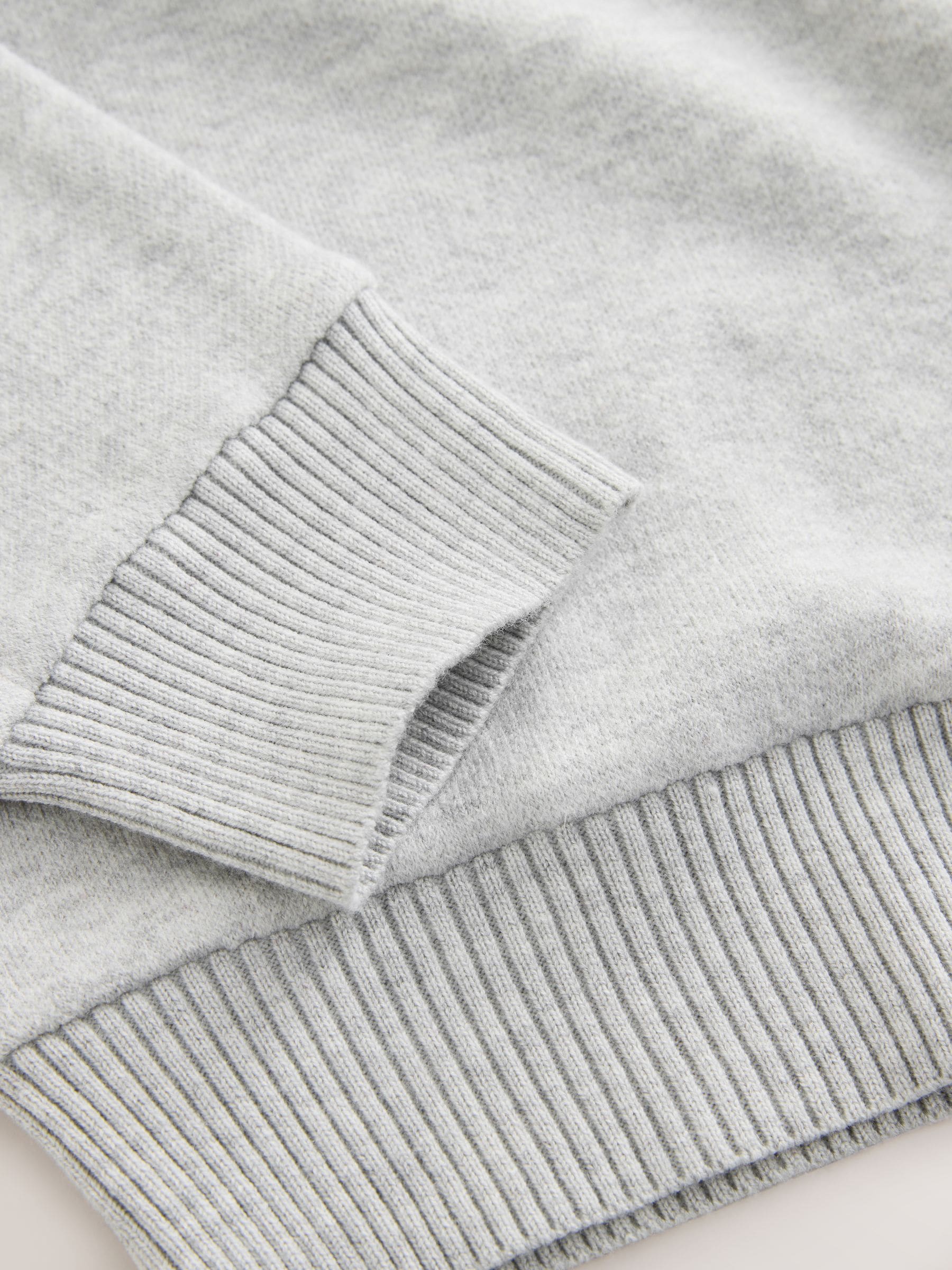 Long Sleeve Crew Neck Cosy Knit Jumper - Grey - Regular - SIP Still Life