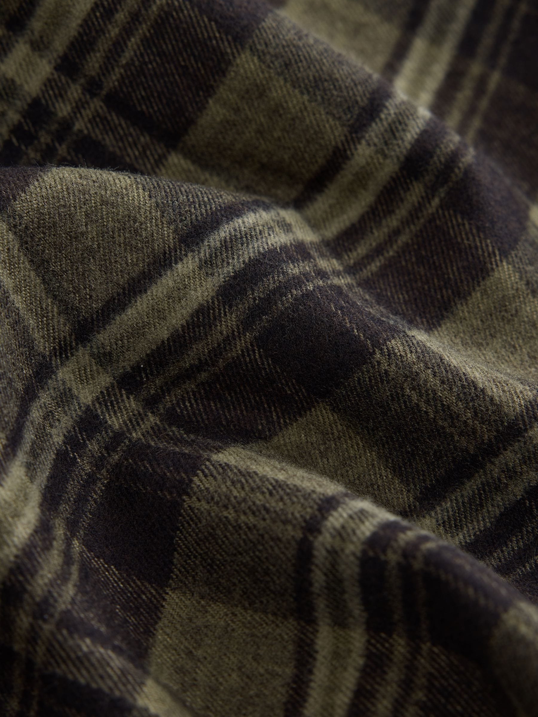 Drop Waist Brushed Maxi Skirt - Green/Black Check - Regular - SIP Still Life
