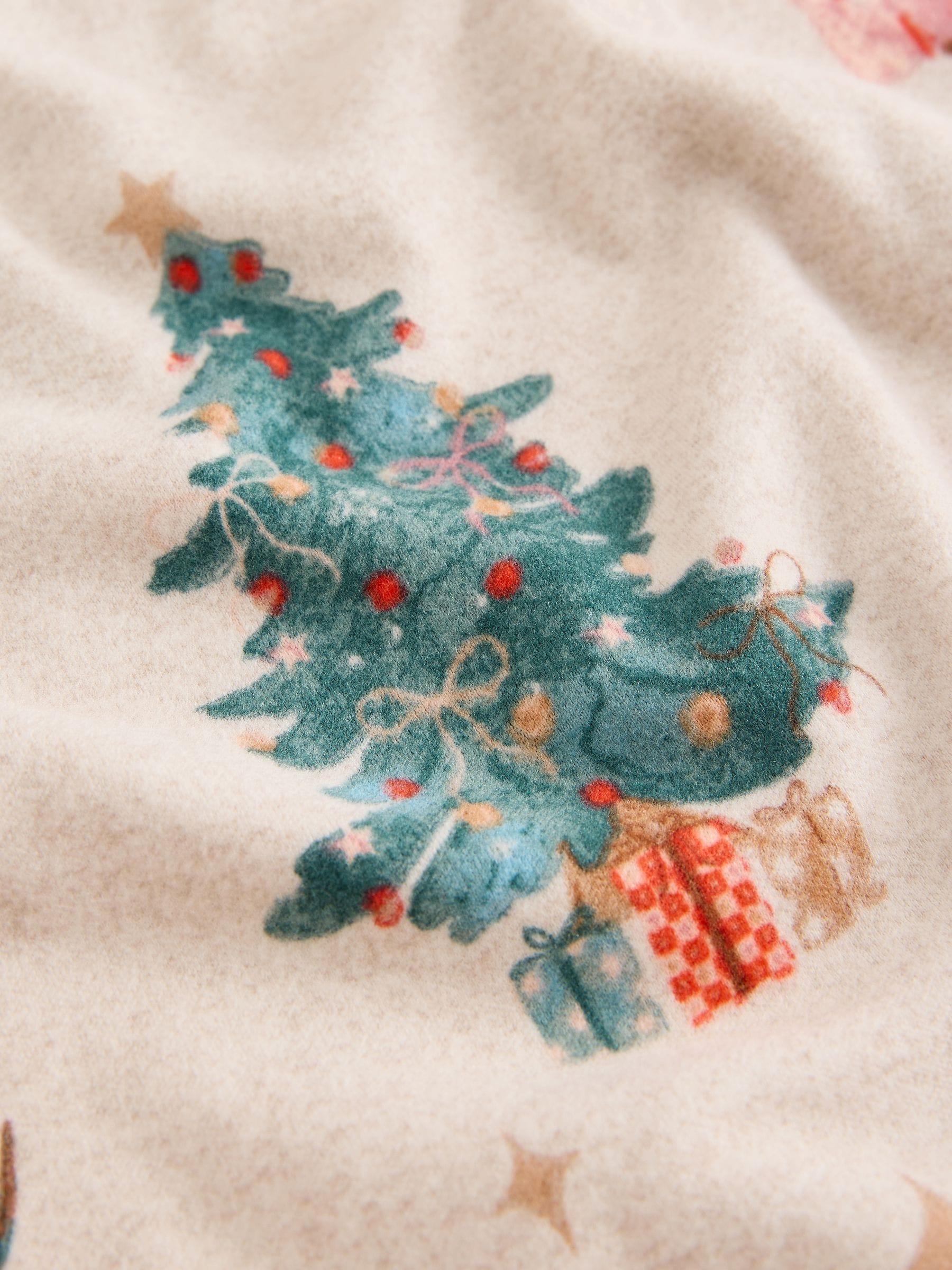 Family Matching Christmas Cosy Long Sleeve Pyjamas - Oatmeal Hamish The Highland Cow - Regular - SIP Still Life