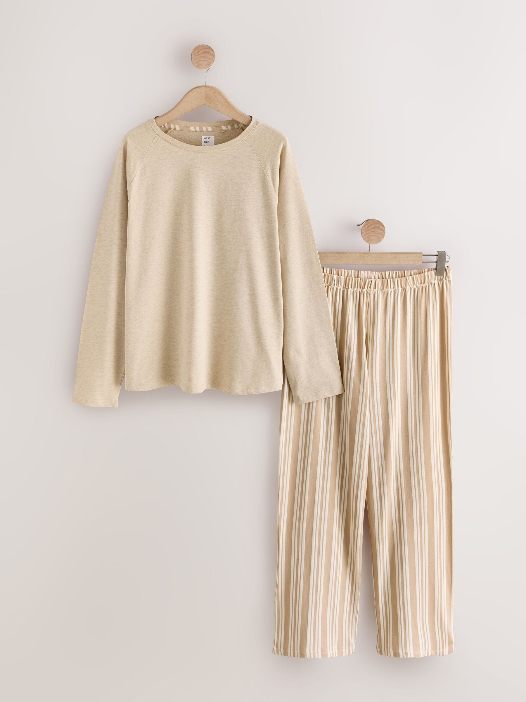 Long Sleeve Pyjamas - Neutral Stripe - Regular - SIP Still Life