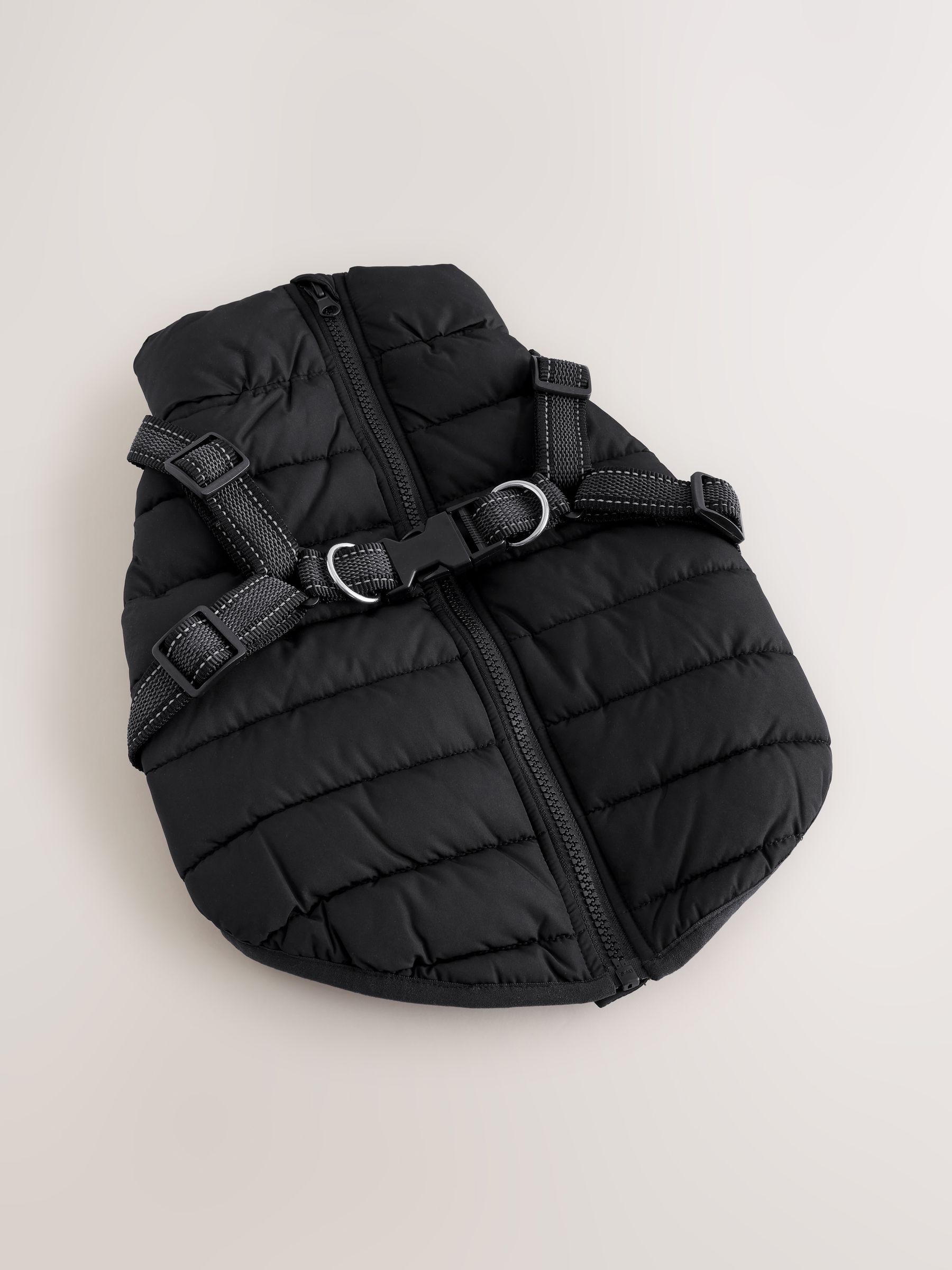 Padded Pet Harness Coat - Black - Regular - SIP Still Life