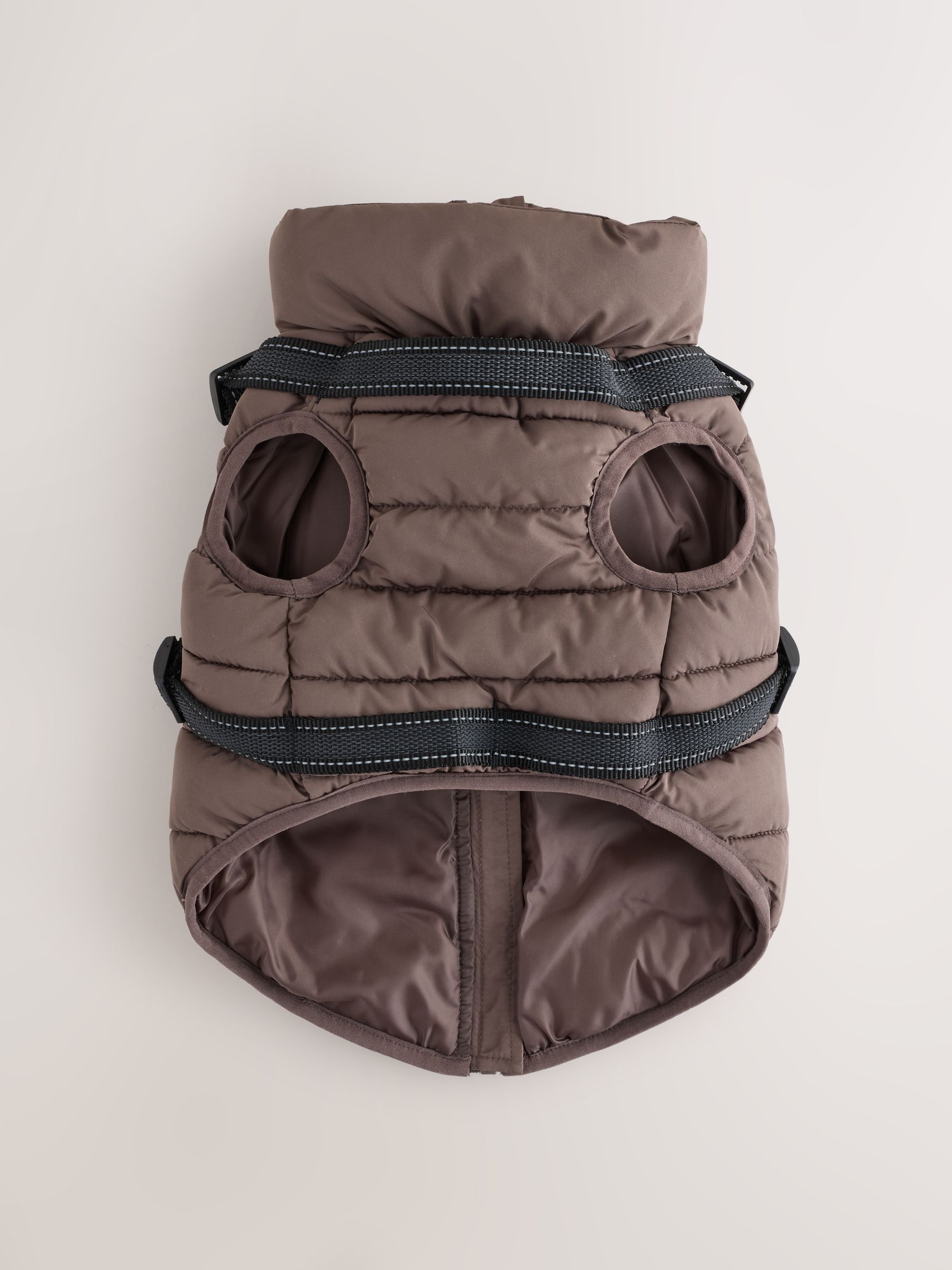 Padded Pet Harness Coat - Chocolate Brown - Regular - SIP Still Life