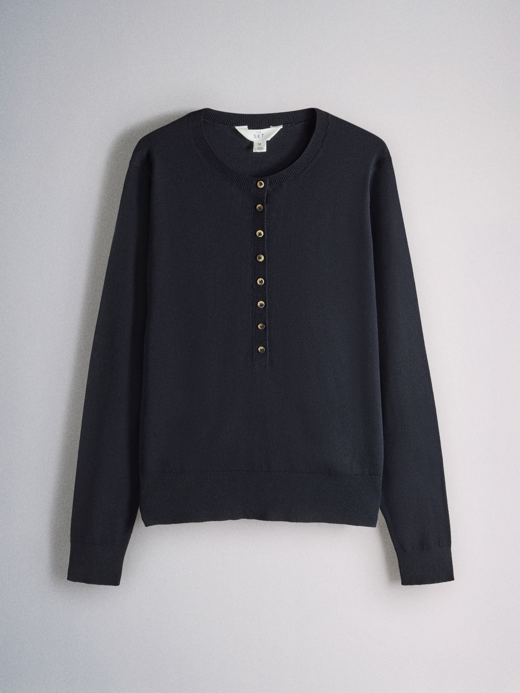 The Set 3 Pack Henley Jumper With Wool - Navy Blue/Light Grey/Burgundy Red - Regular - SIP Still Life