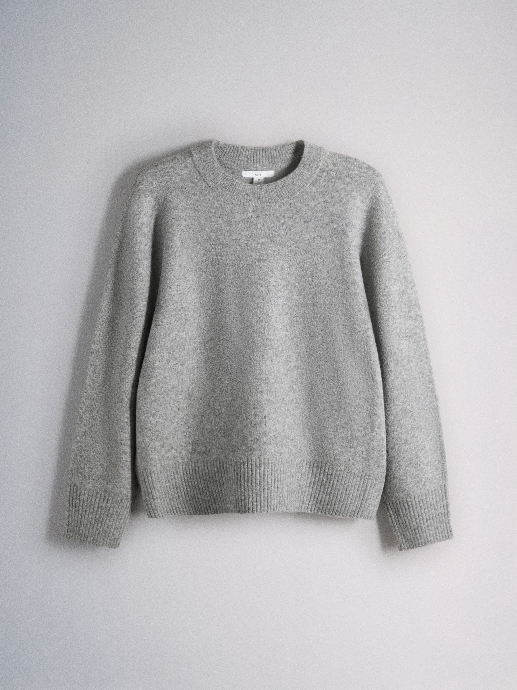 The Set 2 Pack Crew Neck Jumper With Wool - Mid Grey/Burgundy Red - Regular - SIP Still Life