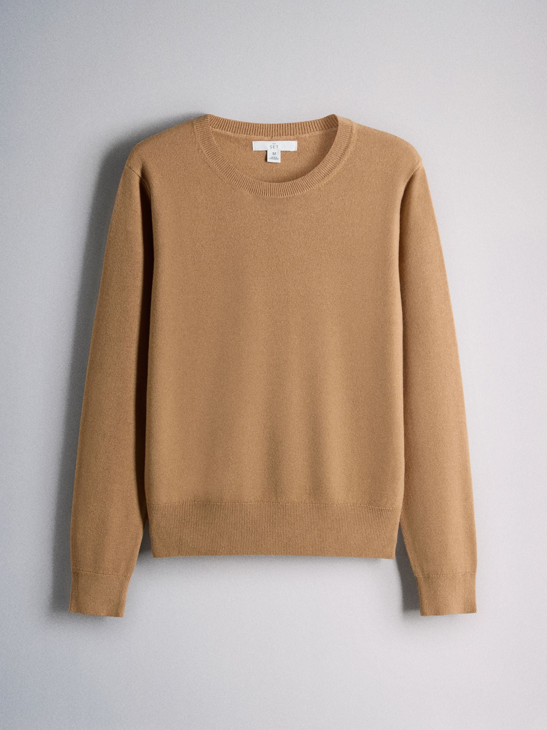The Set 3 Pack Soft Knit Crew Neck Long Sleeve Jumpers - Caramel Brown/Chocolate Brown/Navy Blue - Regular - SIP Still Life