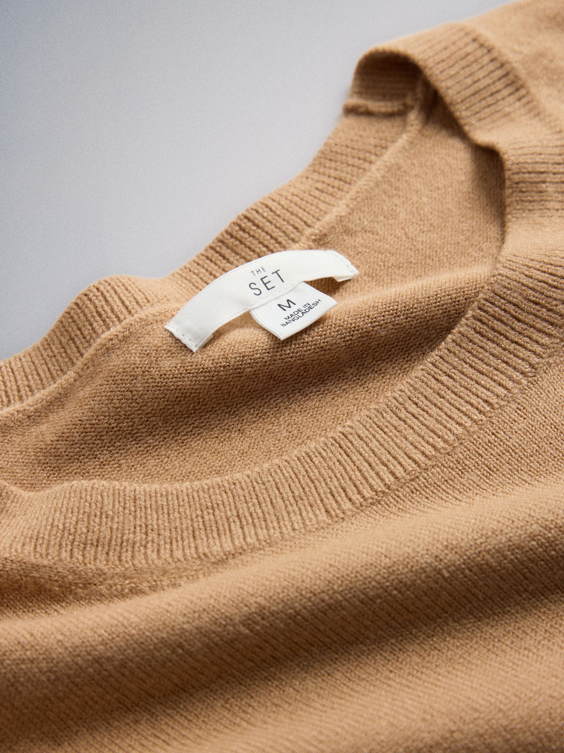 The Set 3 Pack Soft Knit Crew Neck Long Sleeve Jumpers - Caramel Brown/Chocolate Brown/Navy Blue - Regular - SIP Still Life