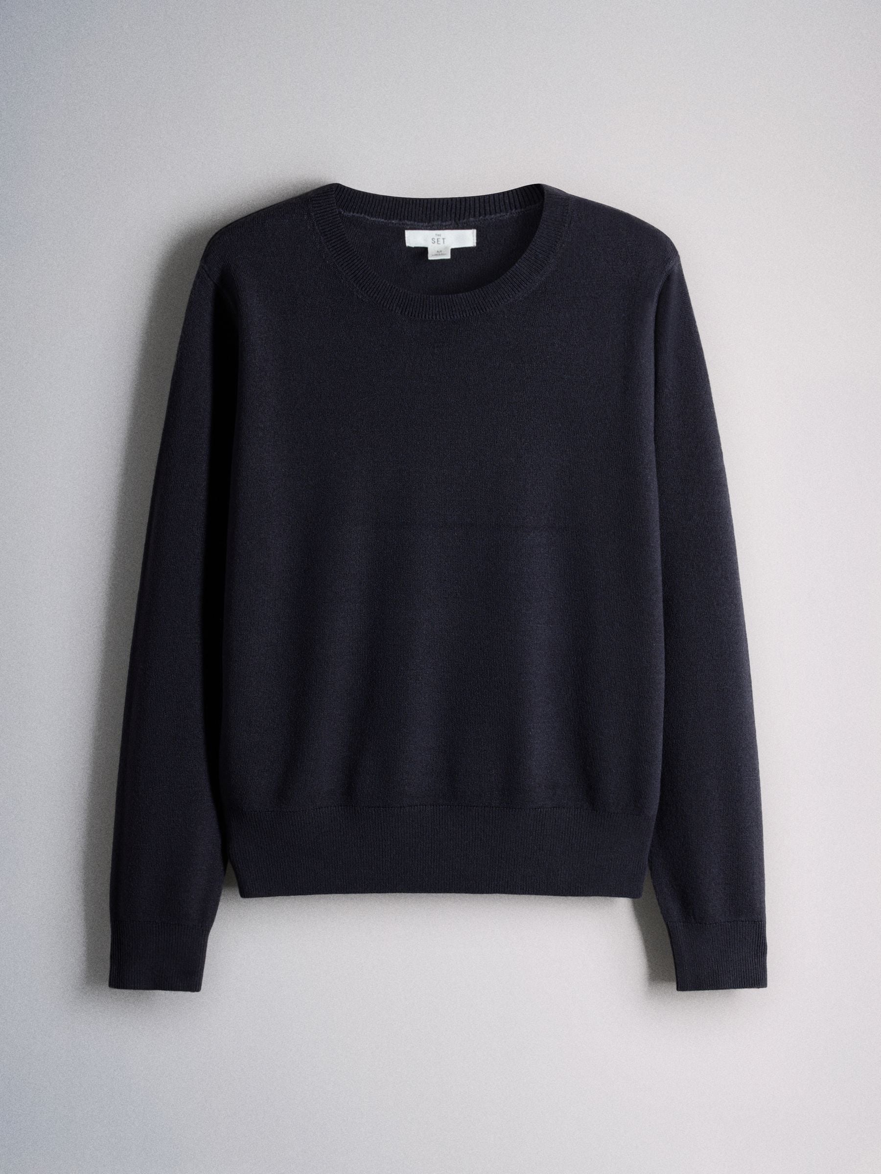 The Set 3 Pack Soft Knit Crew Neck Long Sleeve Jumpers - Caramel Brown/Chocolate Brown/Navy Blue - Regular - SIP Still Life