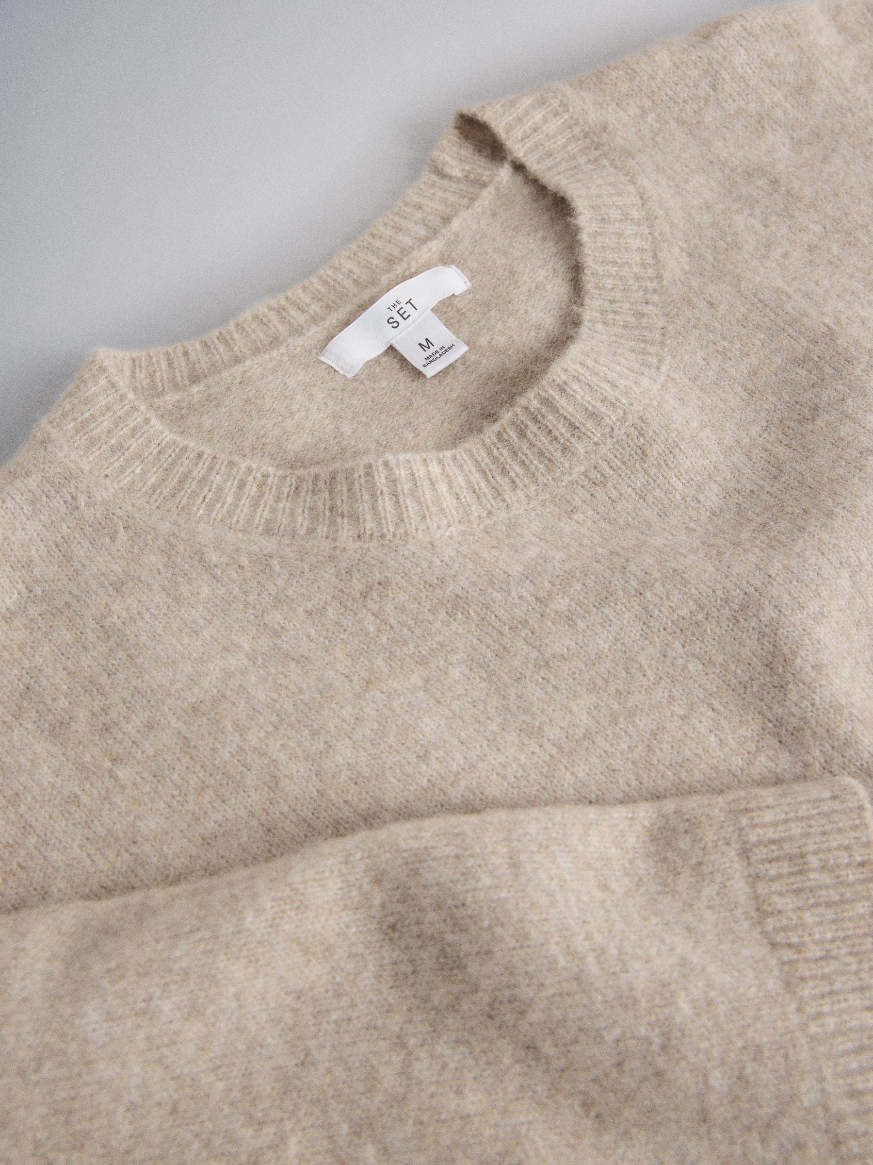 The Set 3 Pack Crew Neck Knitted T-Shirts - Oatmeal/Stone Brown/Chocolate Brown - Regular - SIP Still Life