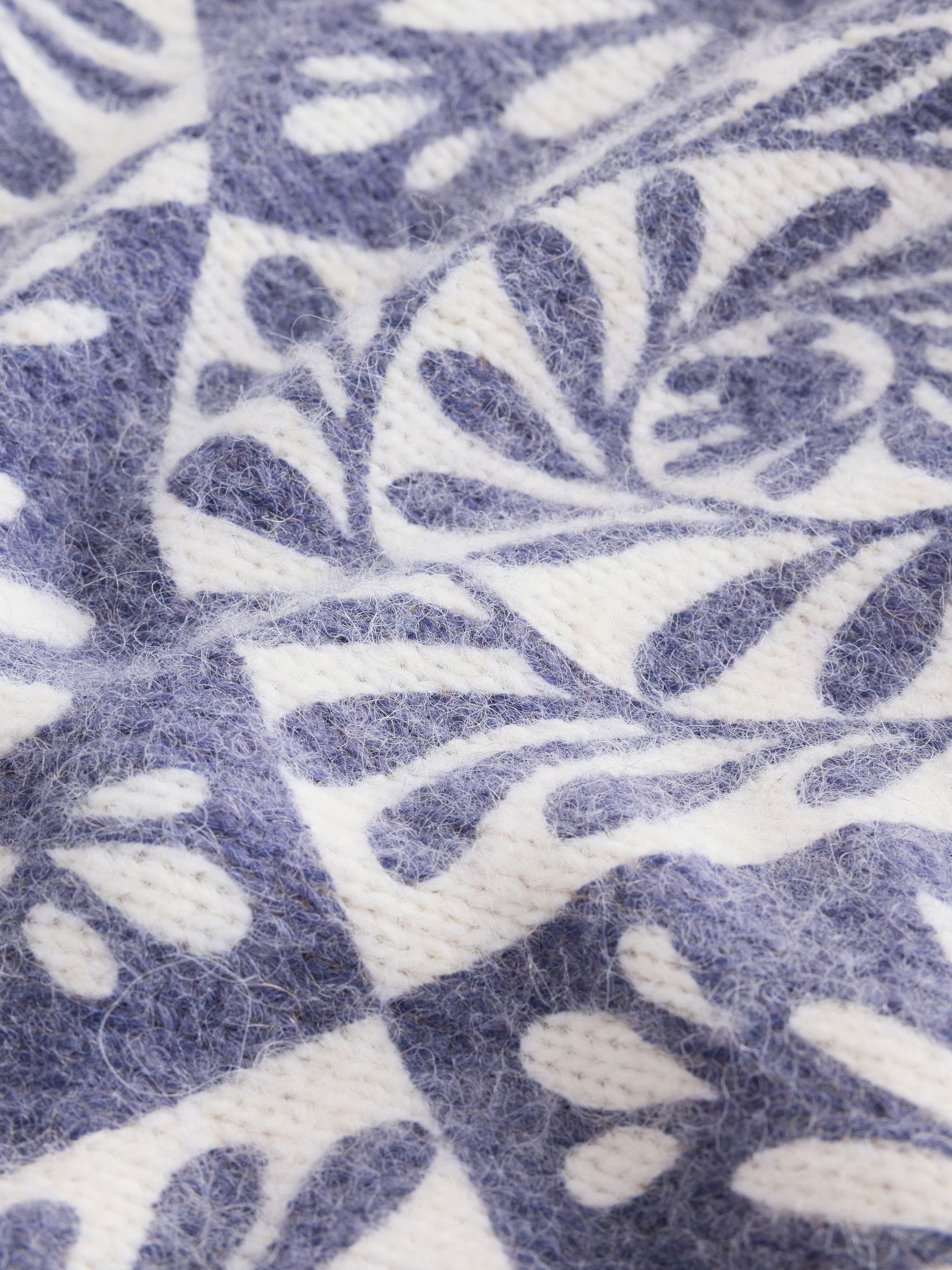 Long Sleeve Crew Neck Knitted Jumper With Wool - Purple Floral National Trust X Next - Regular - SIP Still Life